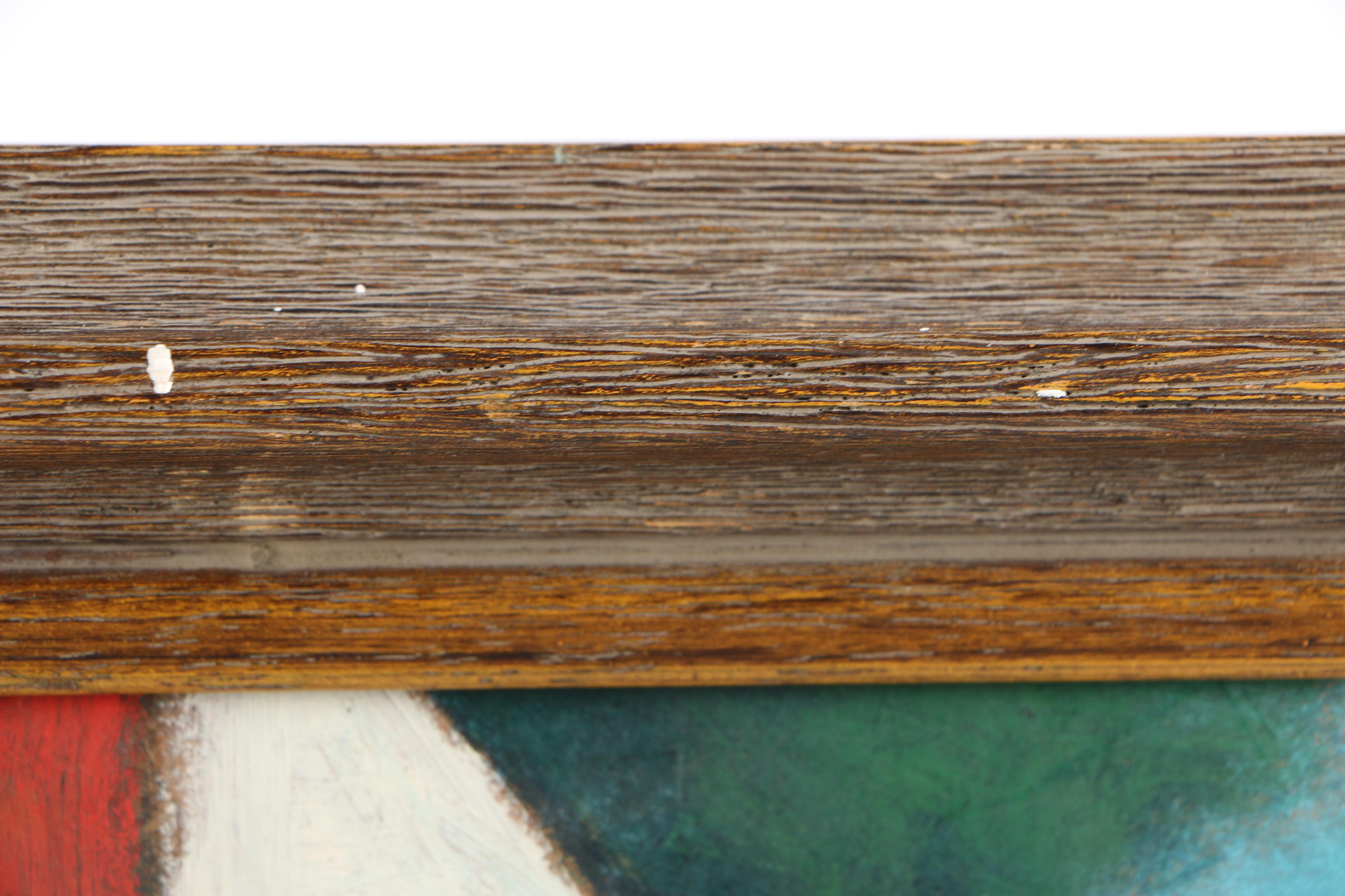 Vernon Rader Oil on Board Townscape Painting