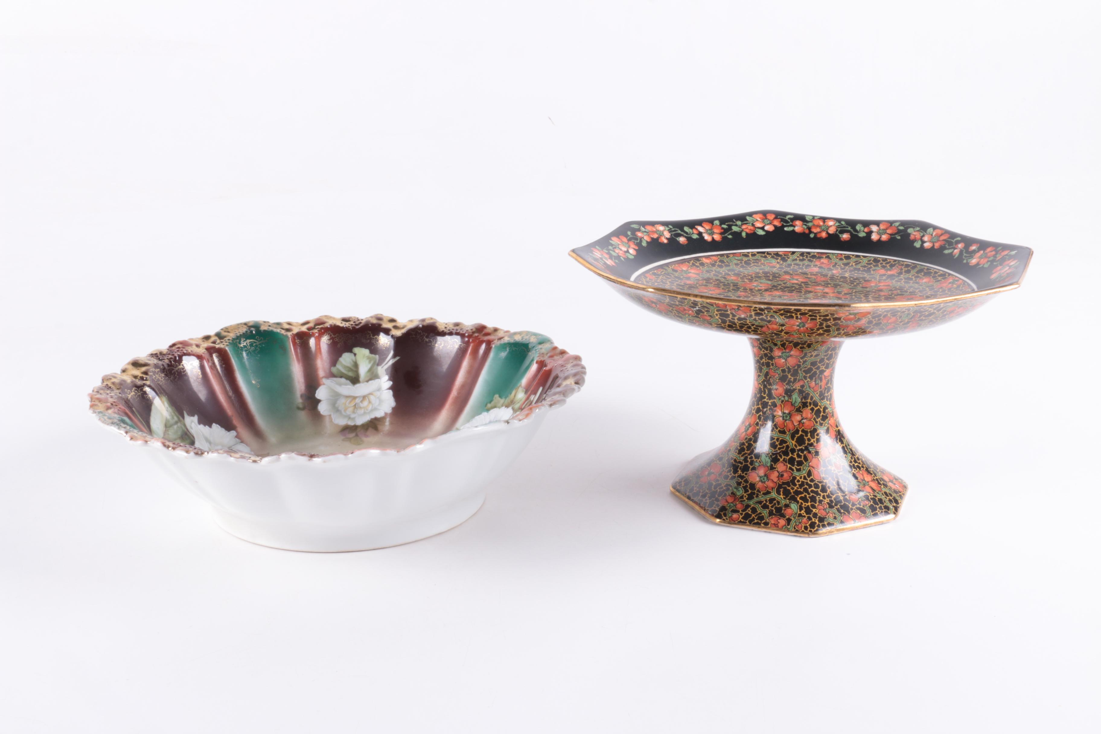 Vintage Crown Ducal Cake Plate and Other Serveware