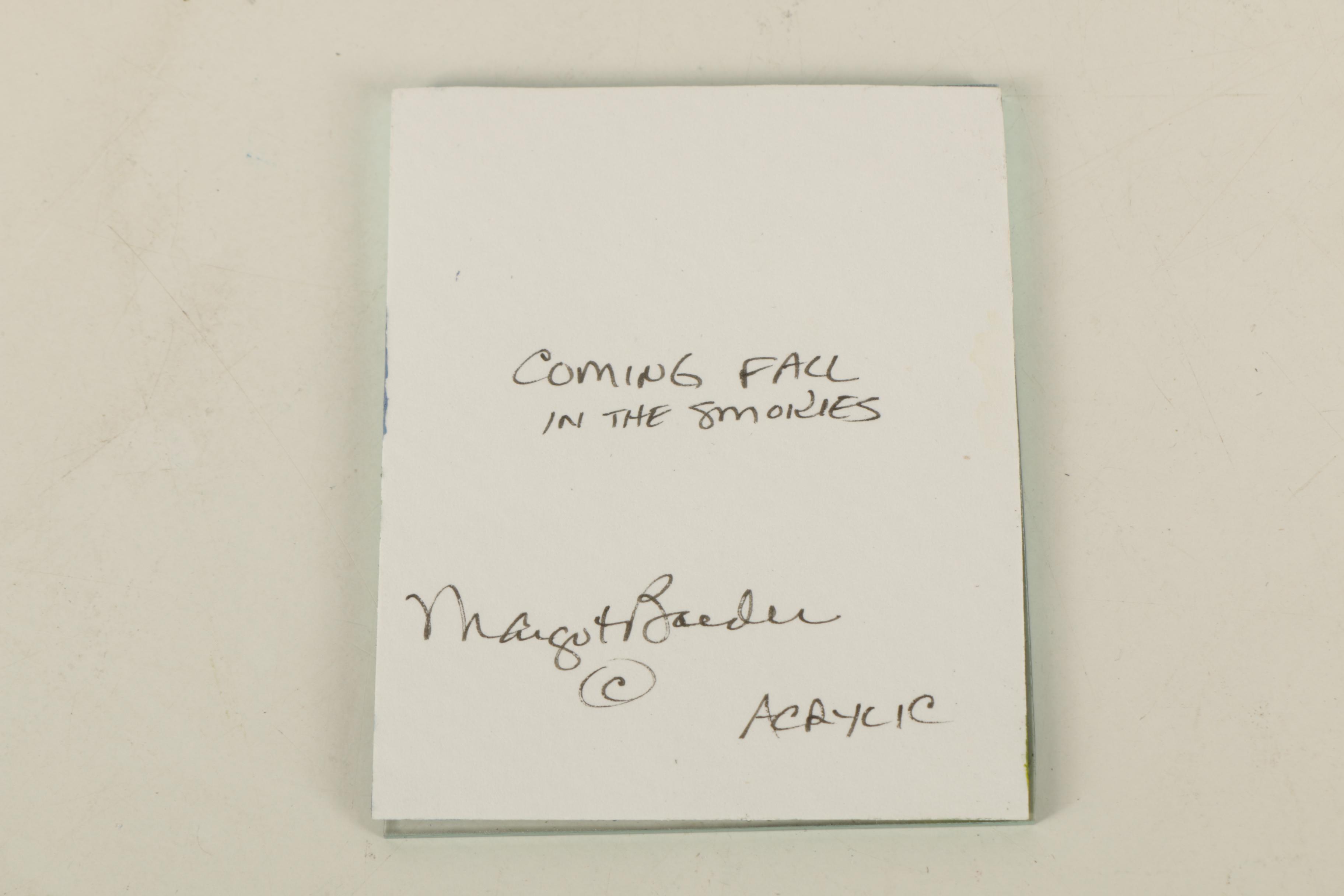 Margot Baeder Acrylic Painting "Coming Fall in the Smokies"