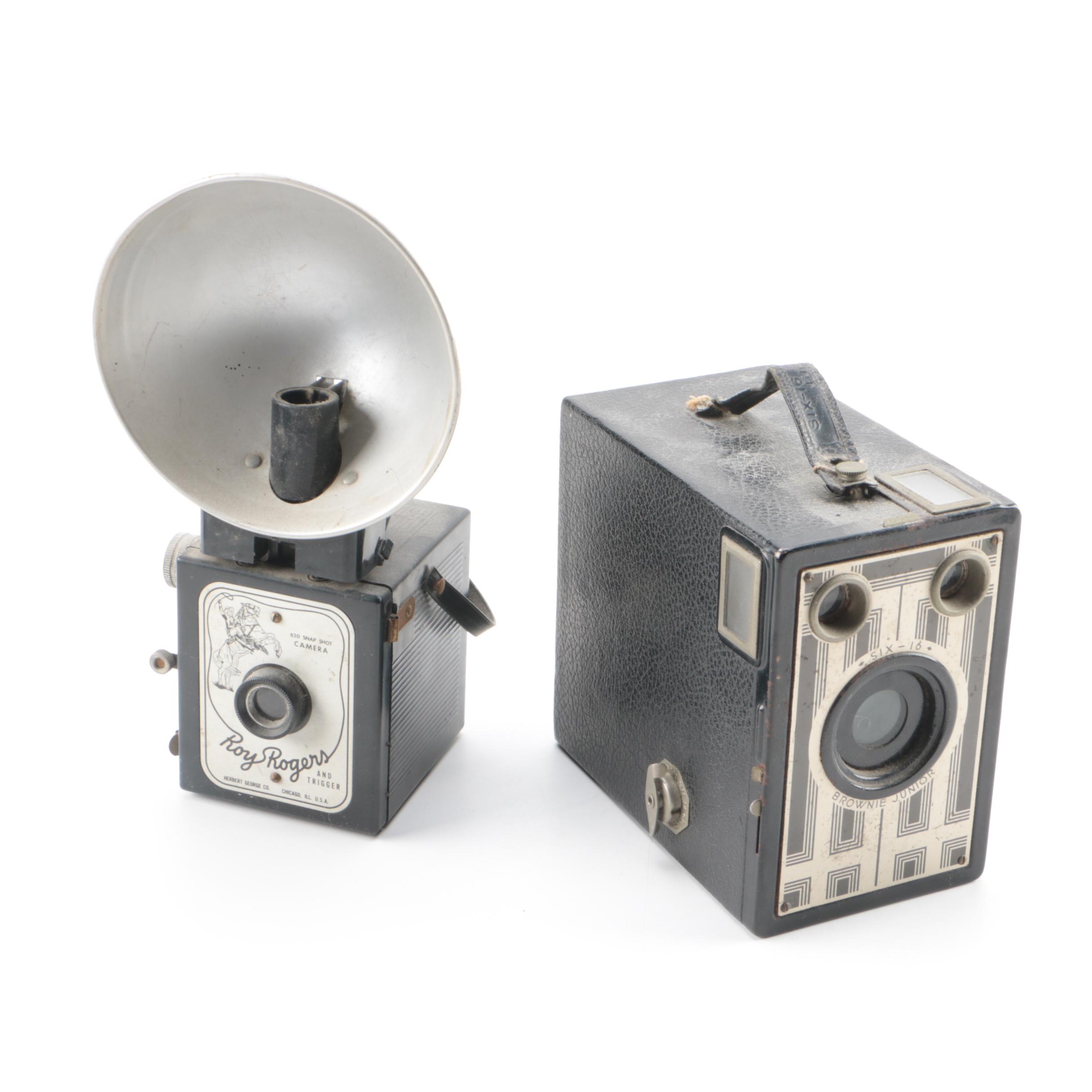 Roy Rogers 620 Snap Shot Camera and a Brownie Junior Camera