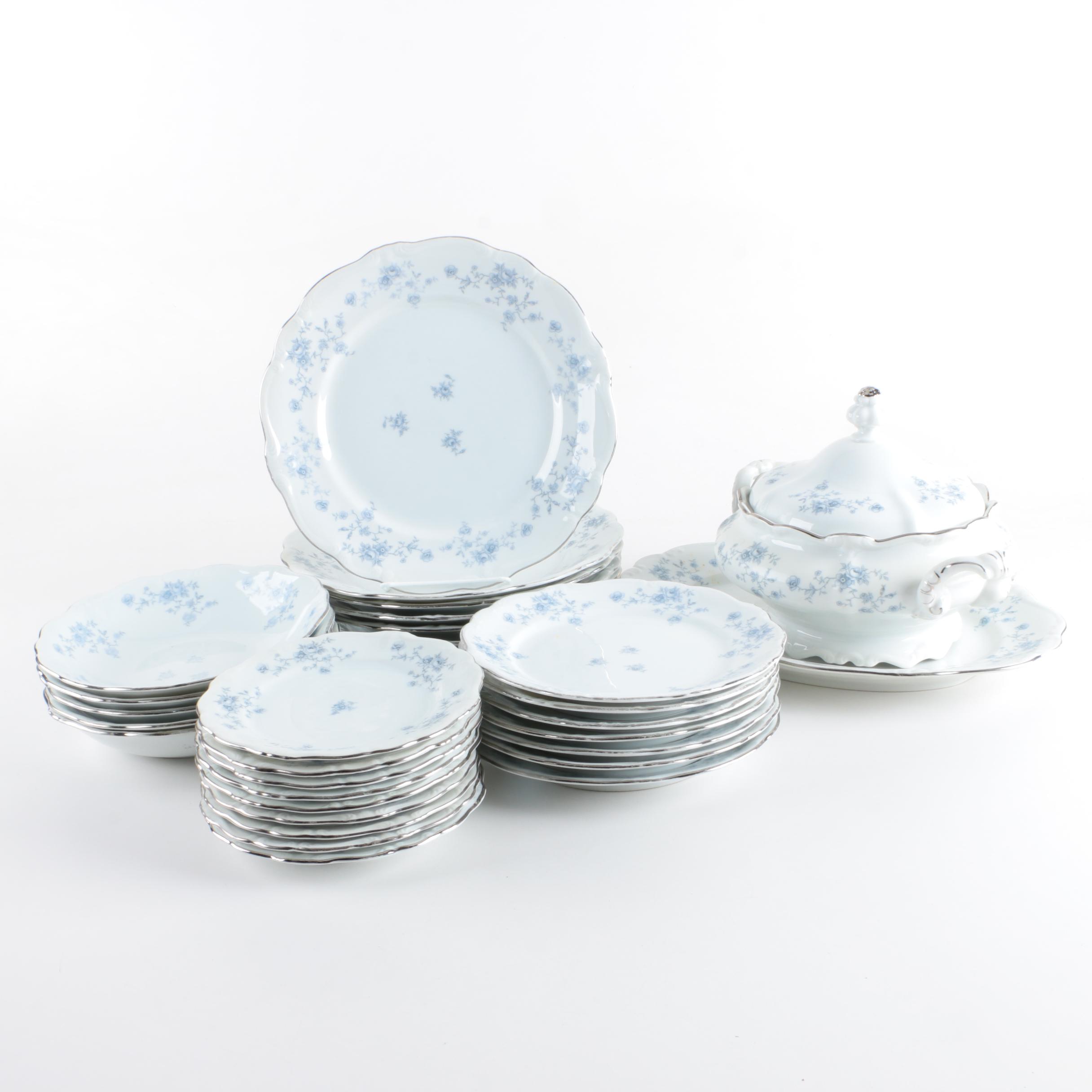 Vintage Bavarian Johann Haviland "Blue Garland" Tableware