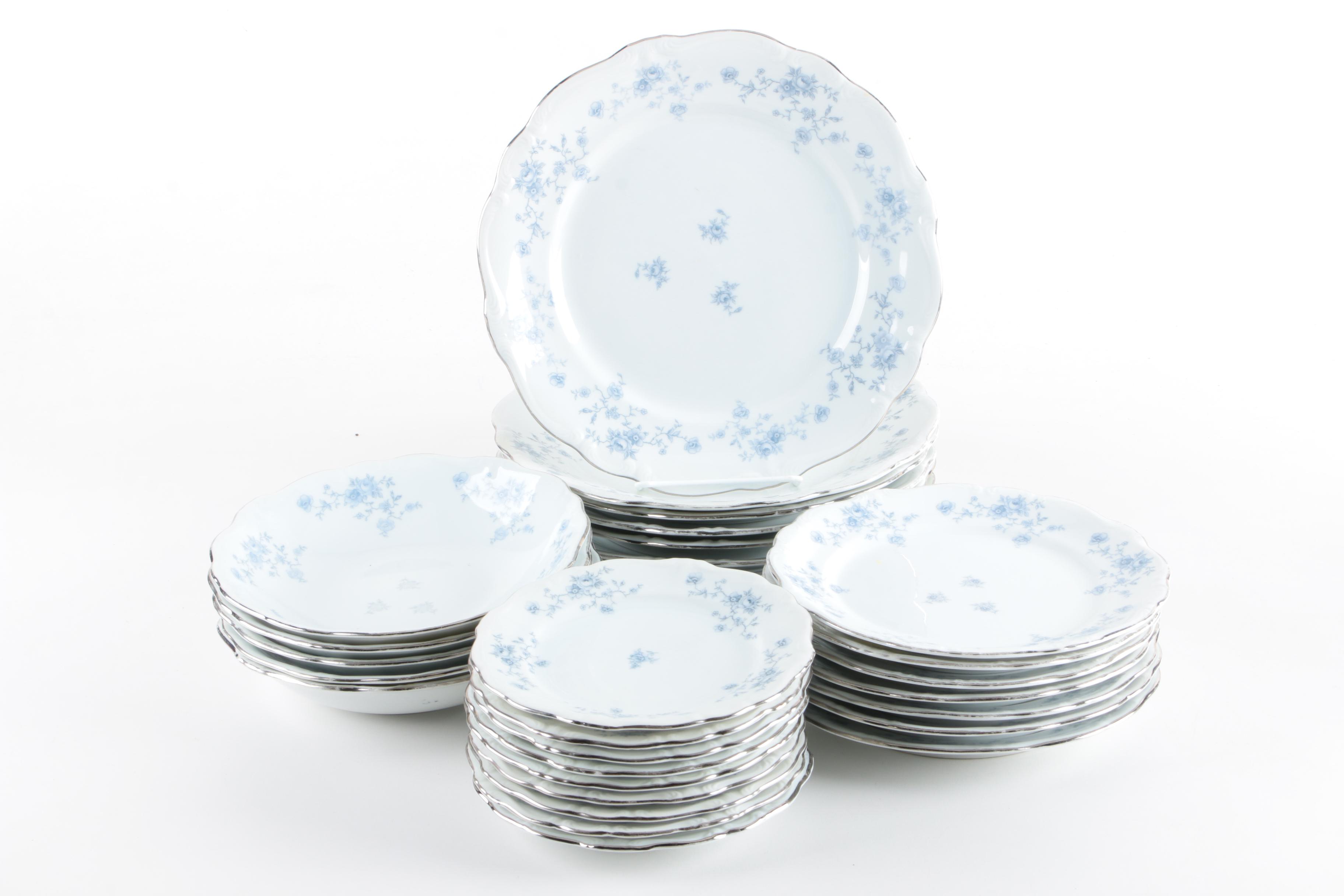 Vintage Bavarian Johann Haviland "Blue Garland" Tableware