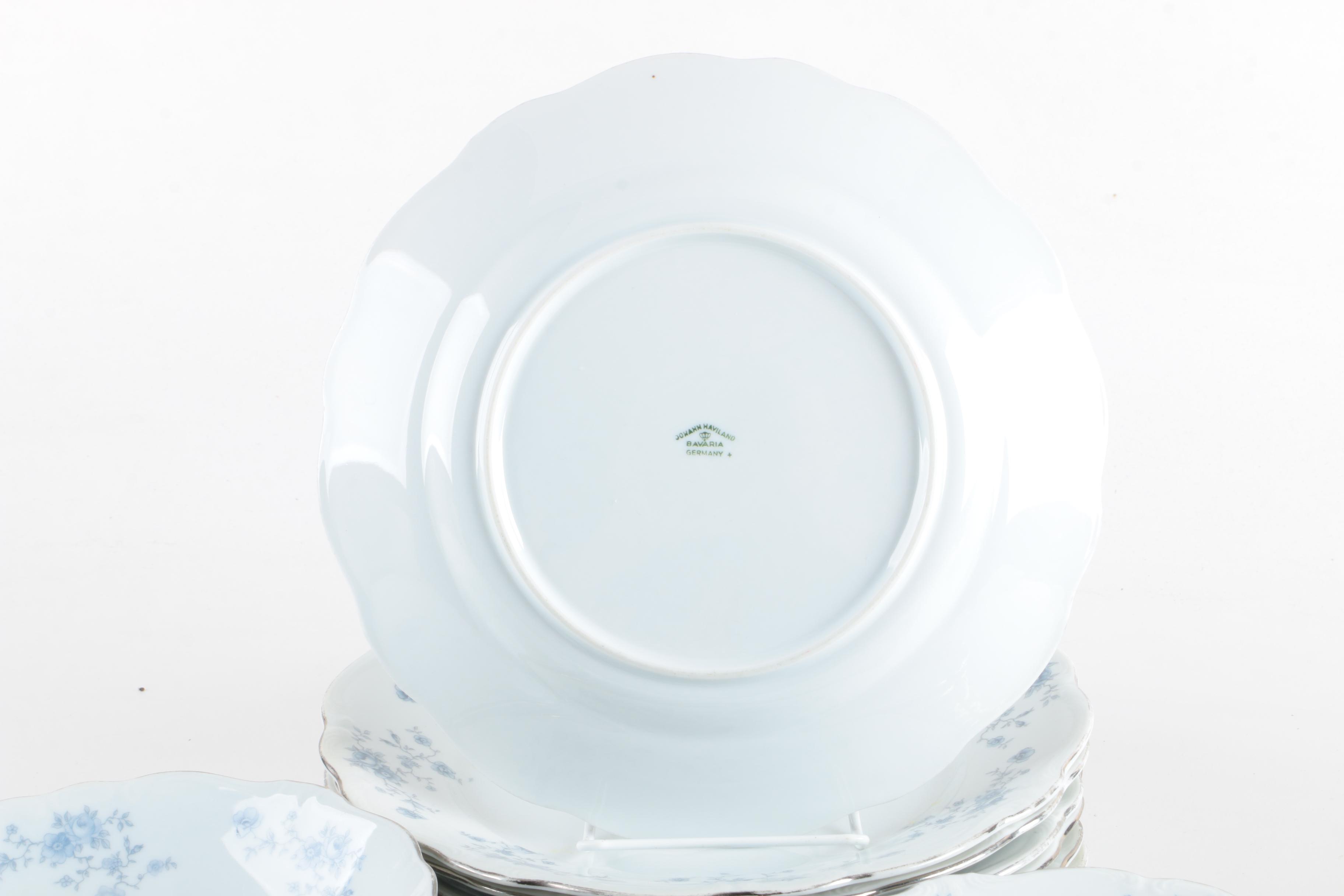 Vintage Bavarian Johann Haviland "Blue Garland" Tableware