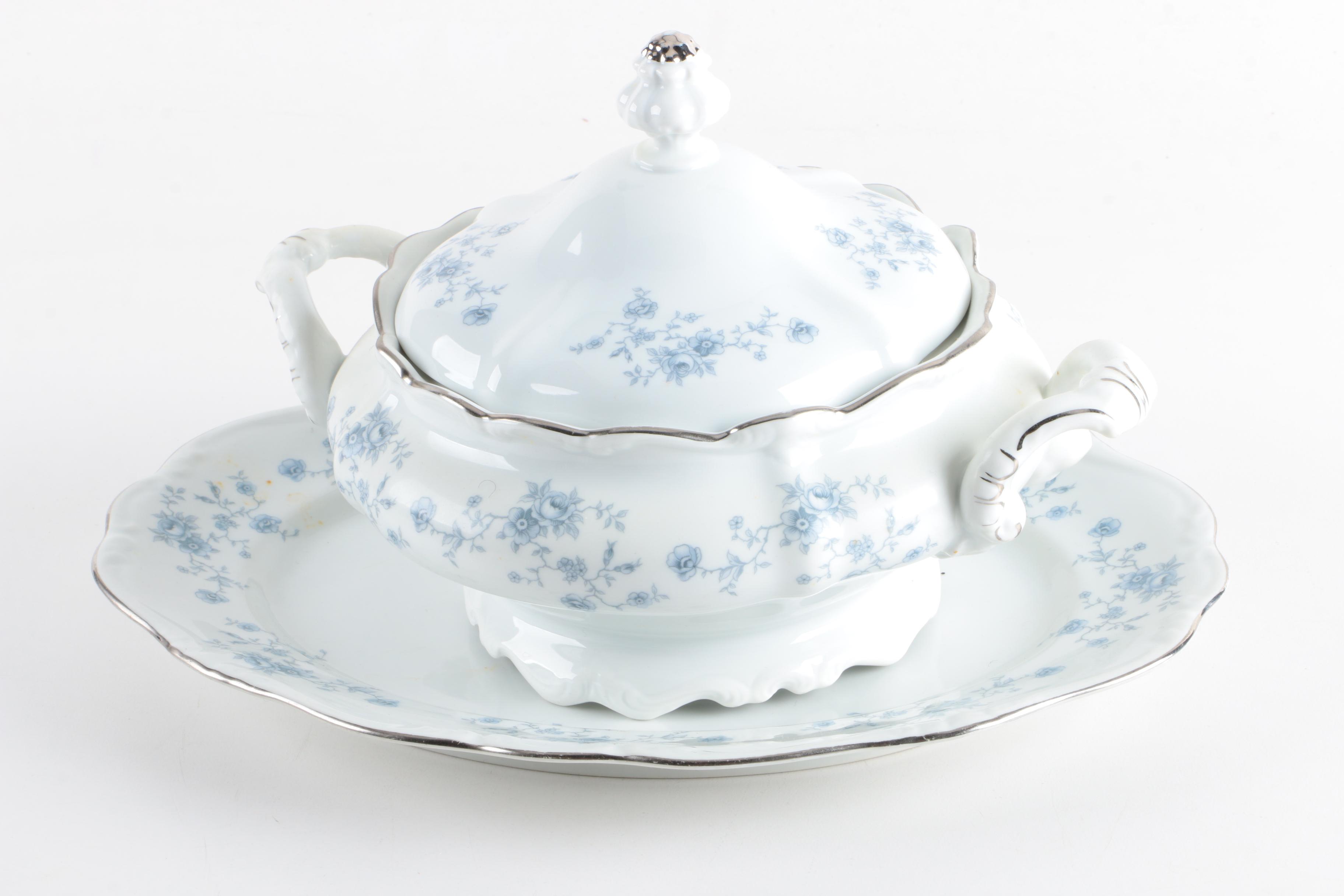 Vintage Bavarian Johann Haviland "Blue Garland" Tableware