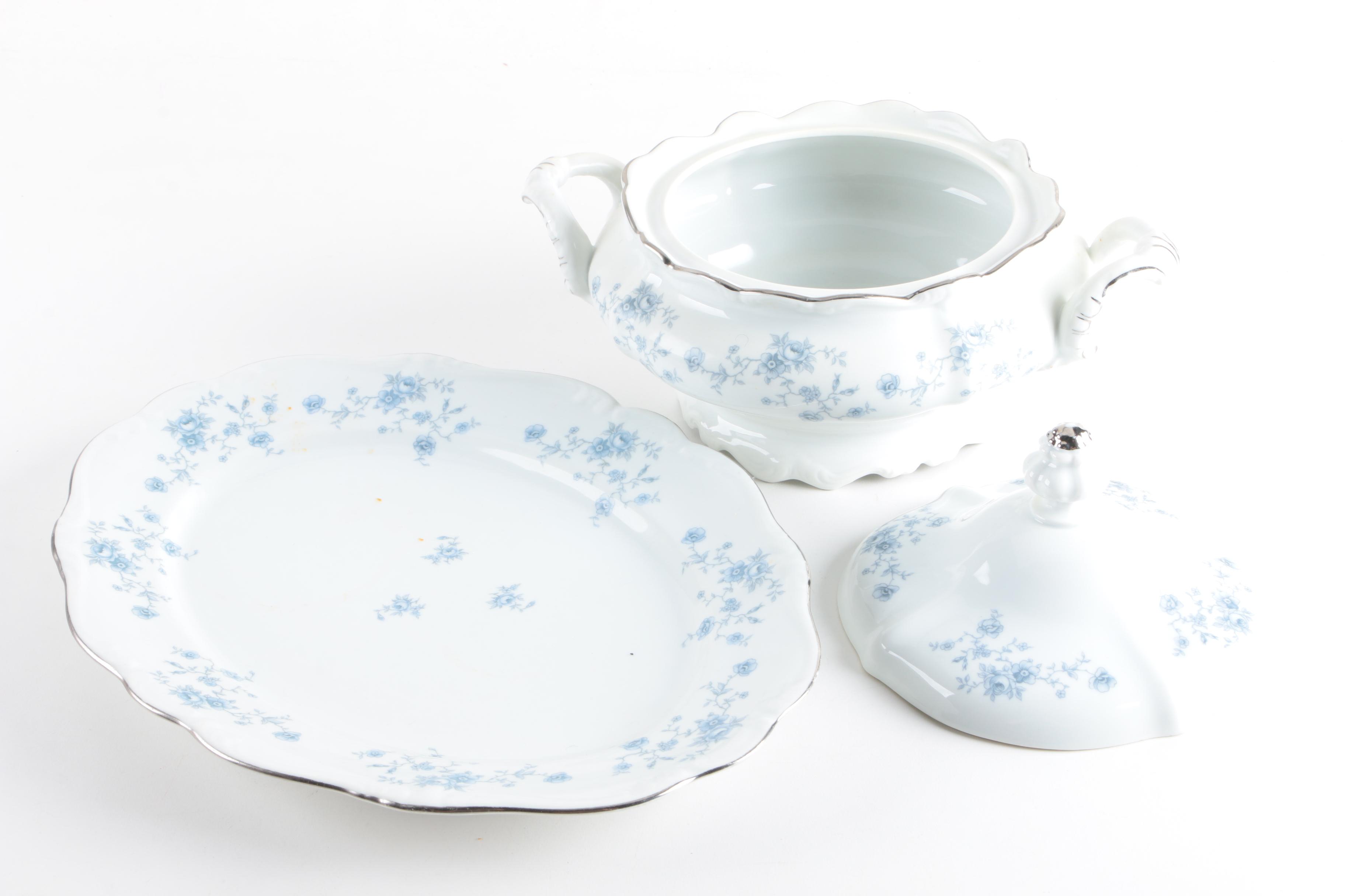 Vintage Bavarian Johann Haviland "Blue Garland" Tableware