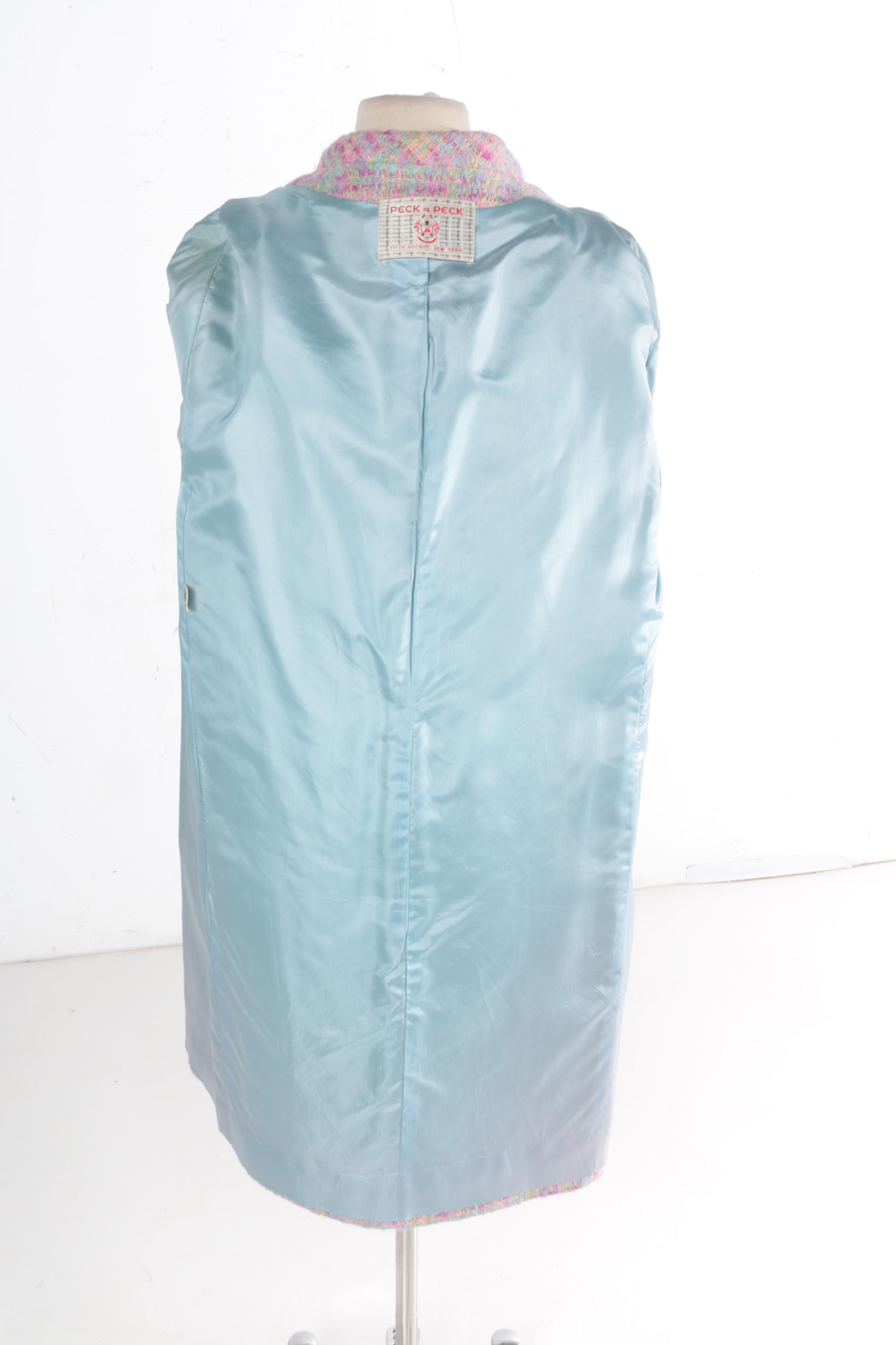 Vintage Peck & Peck Pastel Tweed Coat
