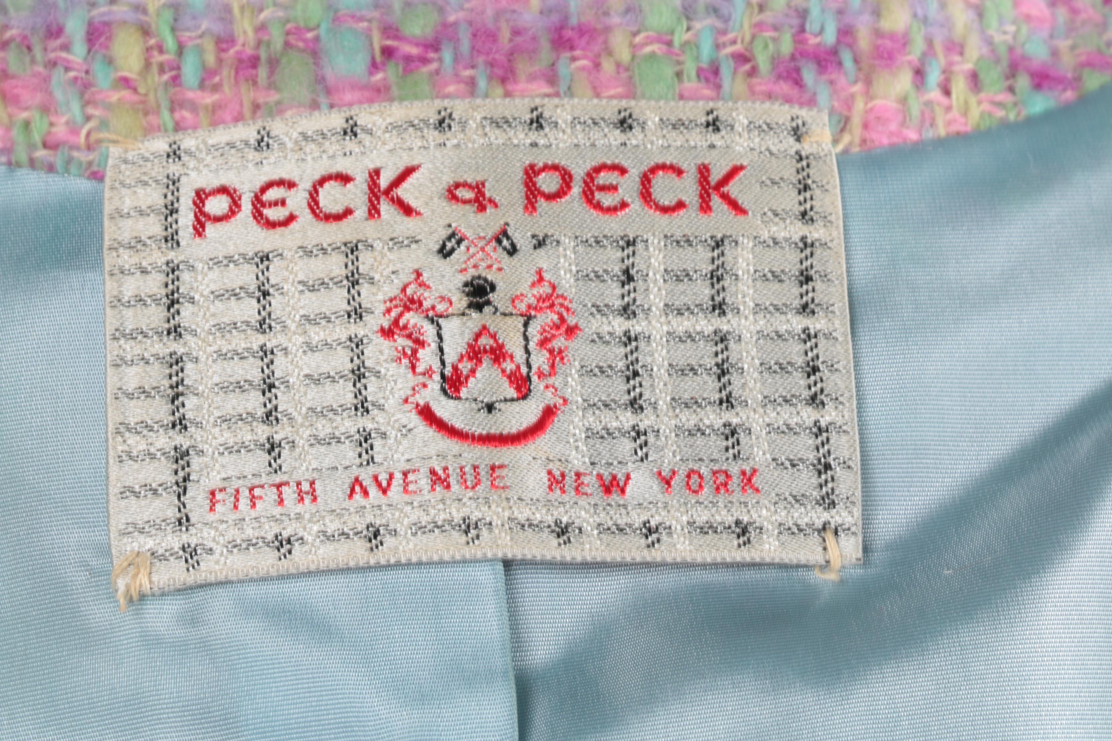 Vintage Peck & Peck Pastel Tweed Coat