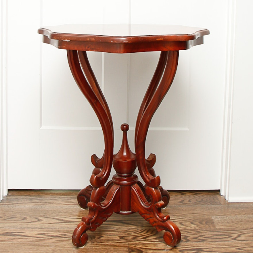 Walnut Finished Accent Table