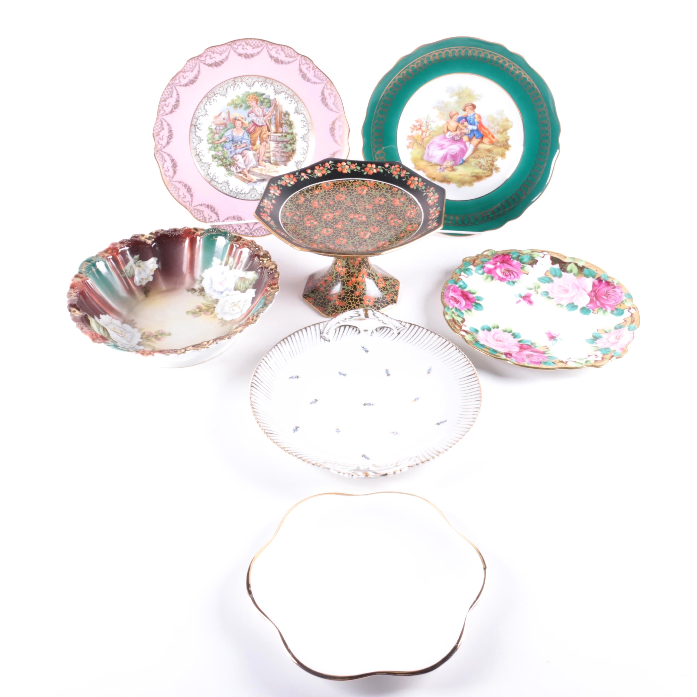 Vintage Crown Ducal Cake Plate and Other Serveware