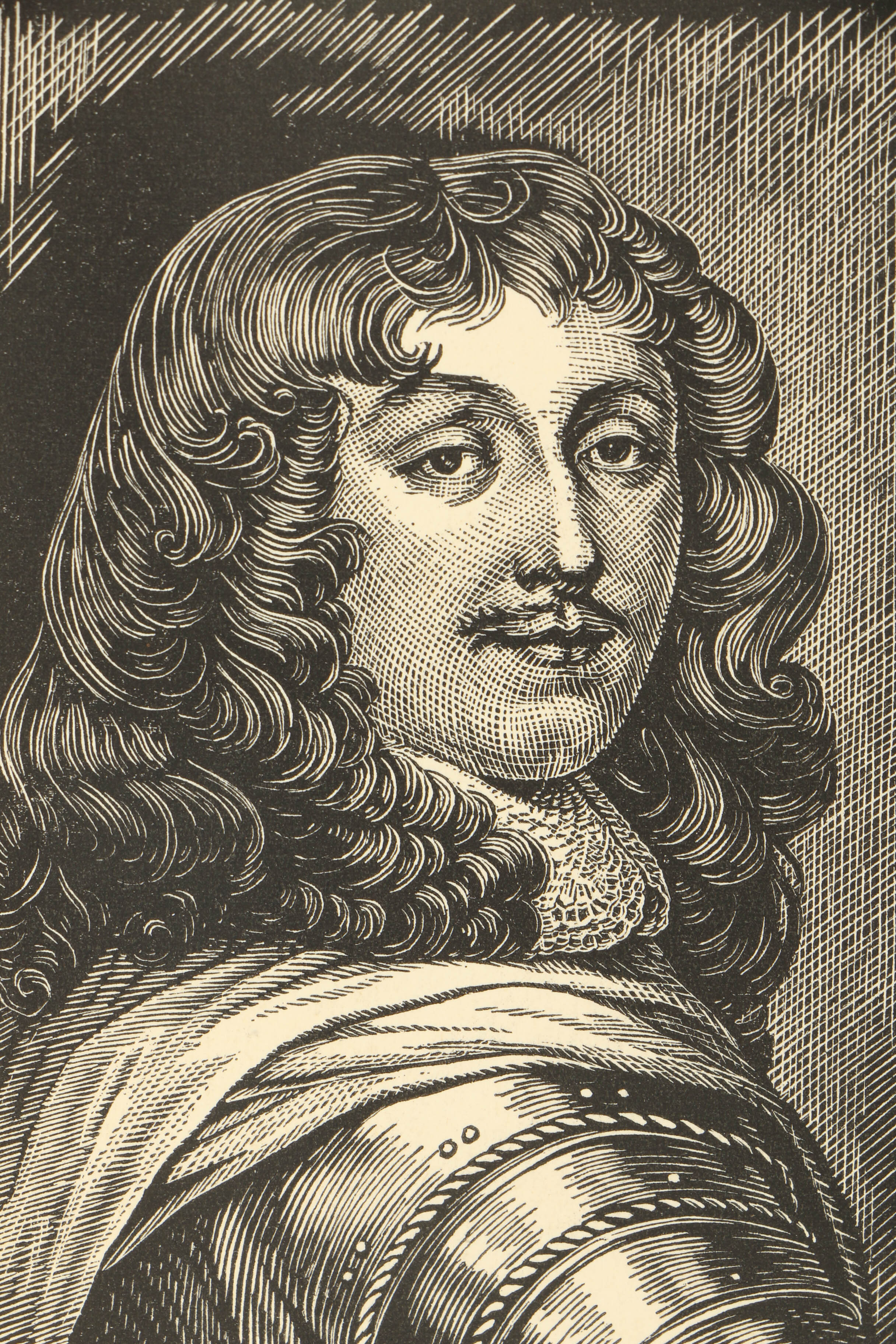 Grace Albee Wood Engraving "Duc de la Rochefoucauld"