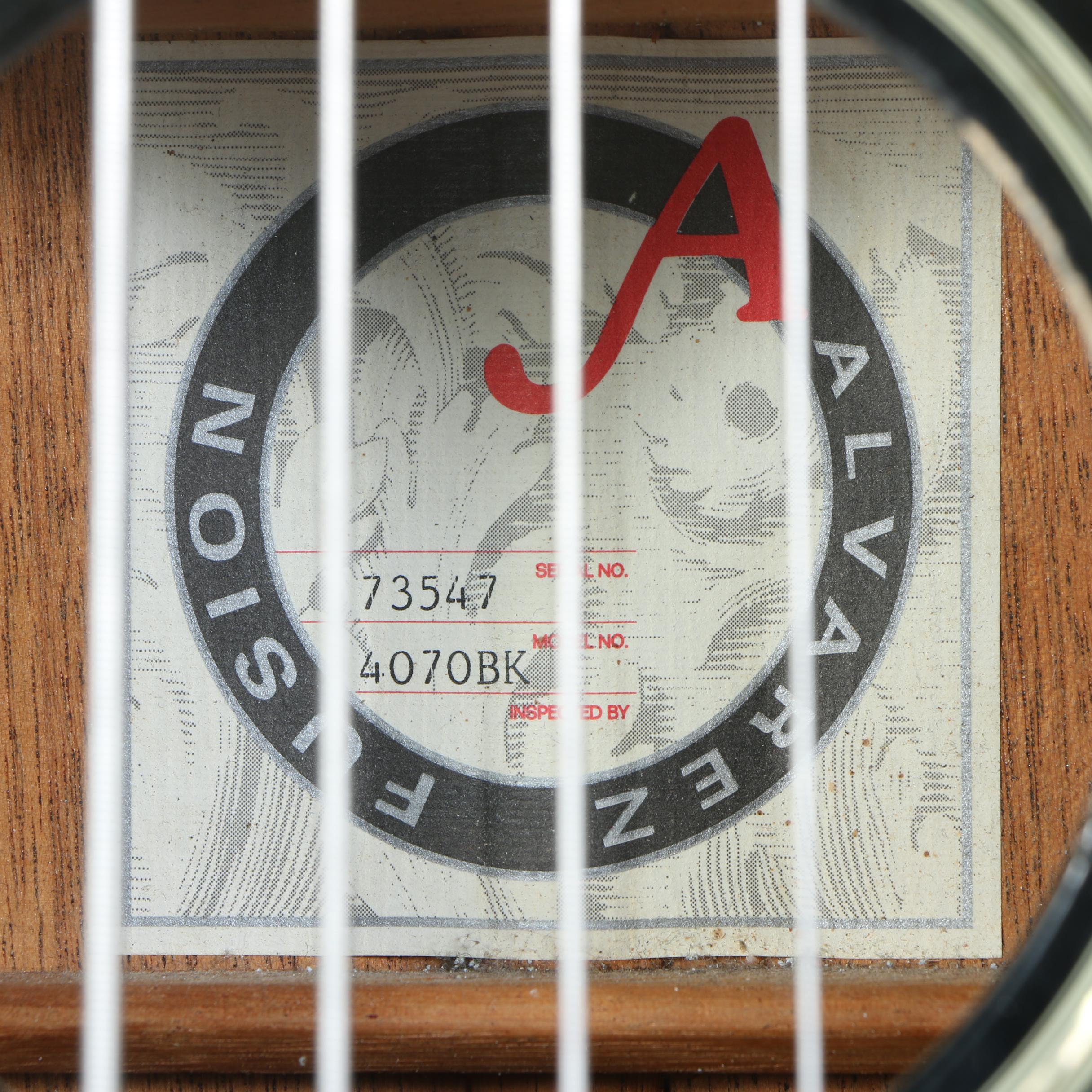 Alvarez 4070BK Acoustic/Electric Bass Guitar in Case