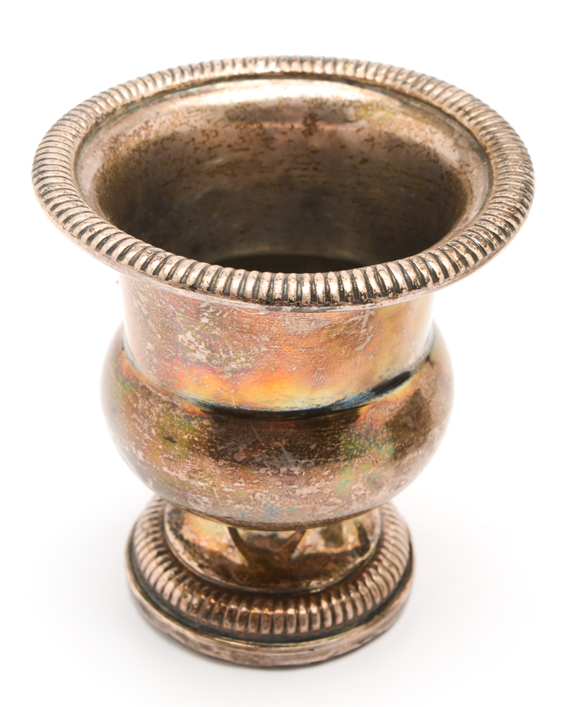 Preisner Weighted Sterling Toothpick Holder and Towle Sterling Baby Cup