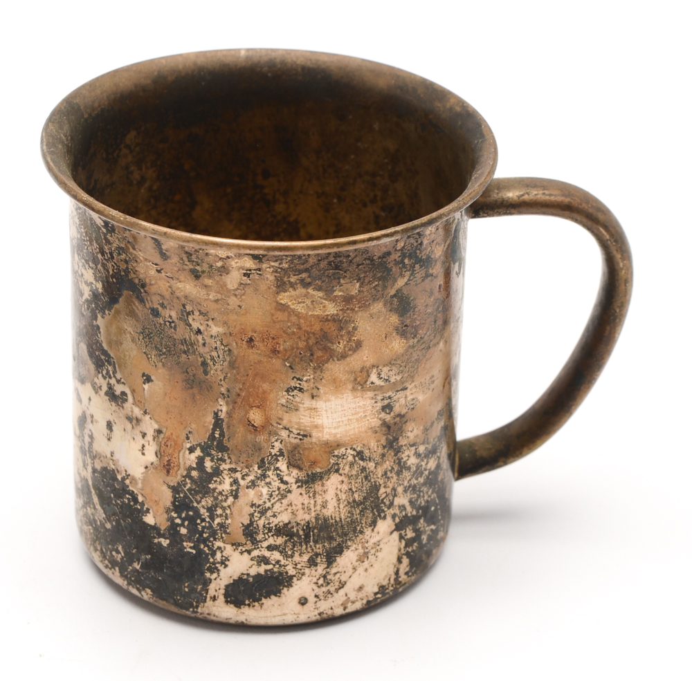 Preisner Weighted Sterling Toothpick Holder and Towle Sterling Baby Cup