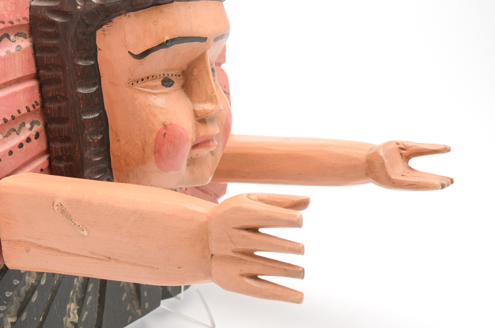 Guatemalan Carved Wooden Folk Art Wall Hanging