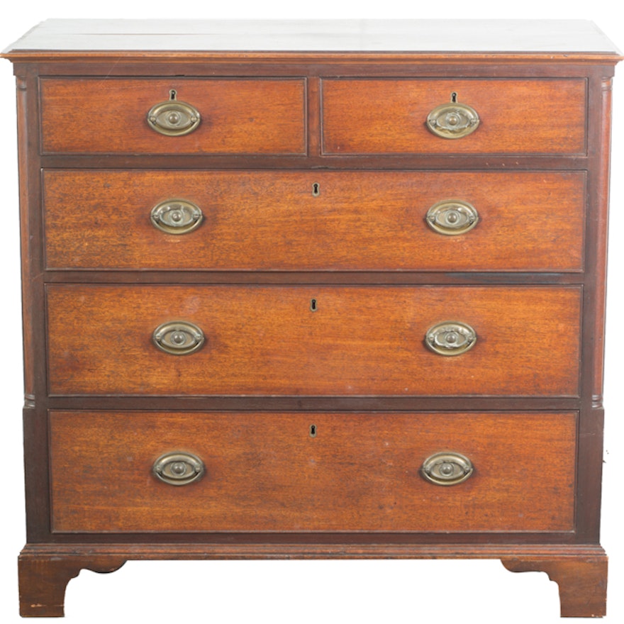 Antique Late George III Mahogany Chest of Drawers, Circa 1820