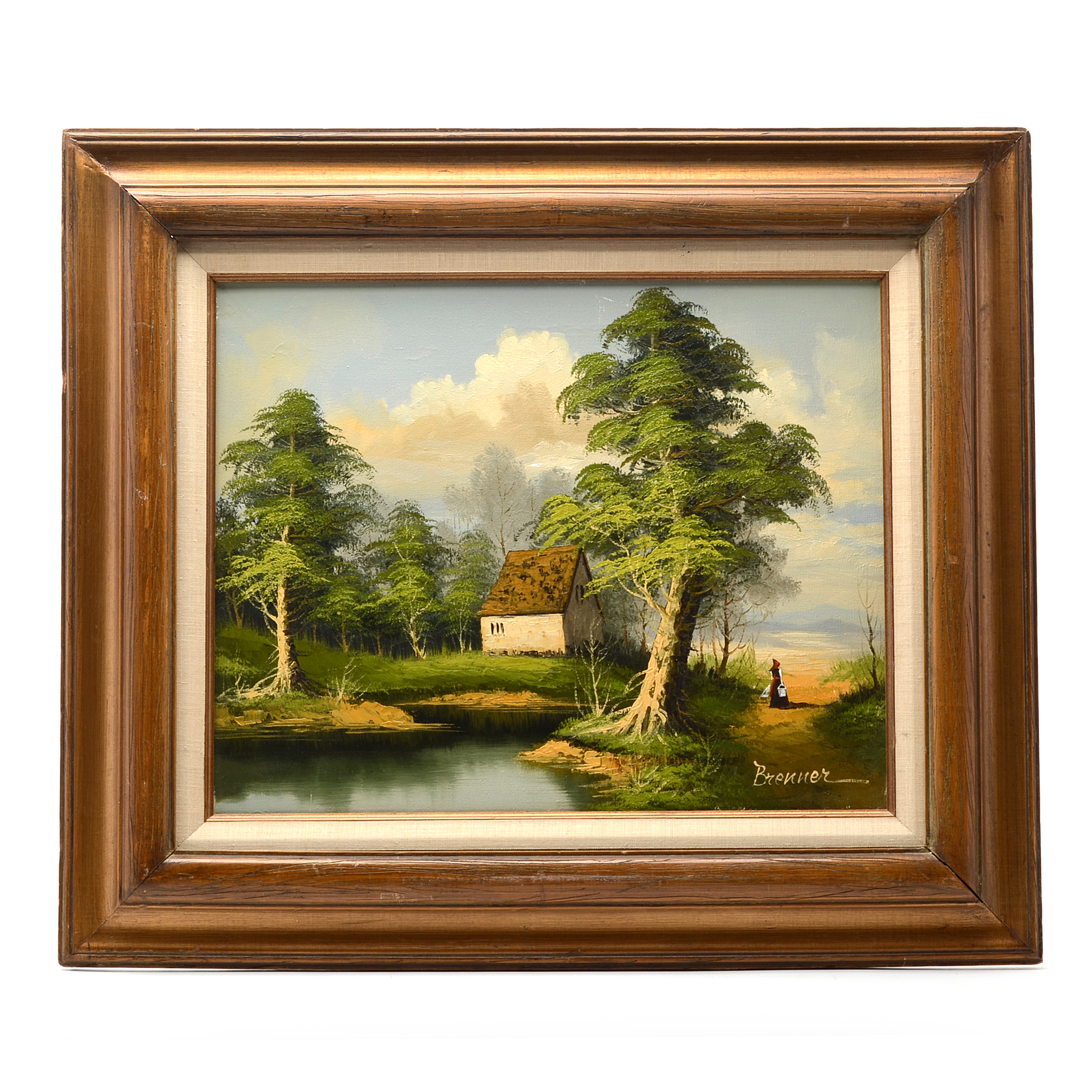 Brenner Oil Painting on Canvas of Pastoral Landscape