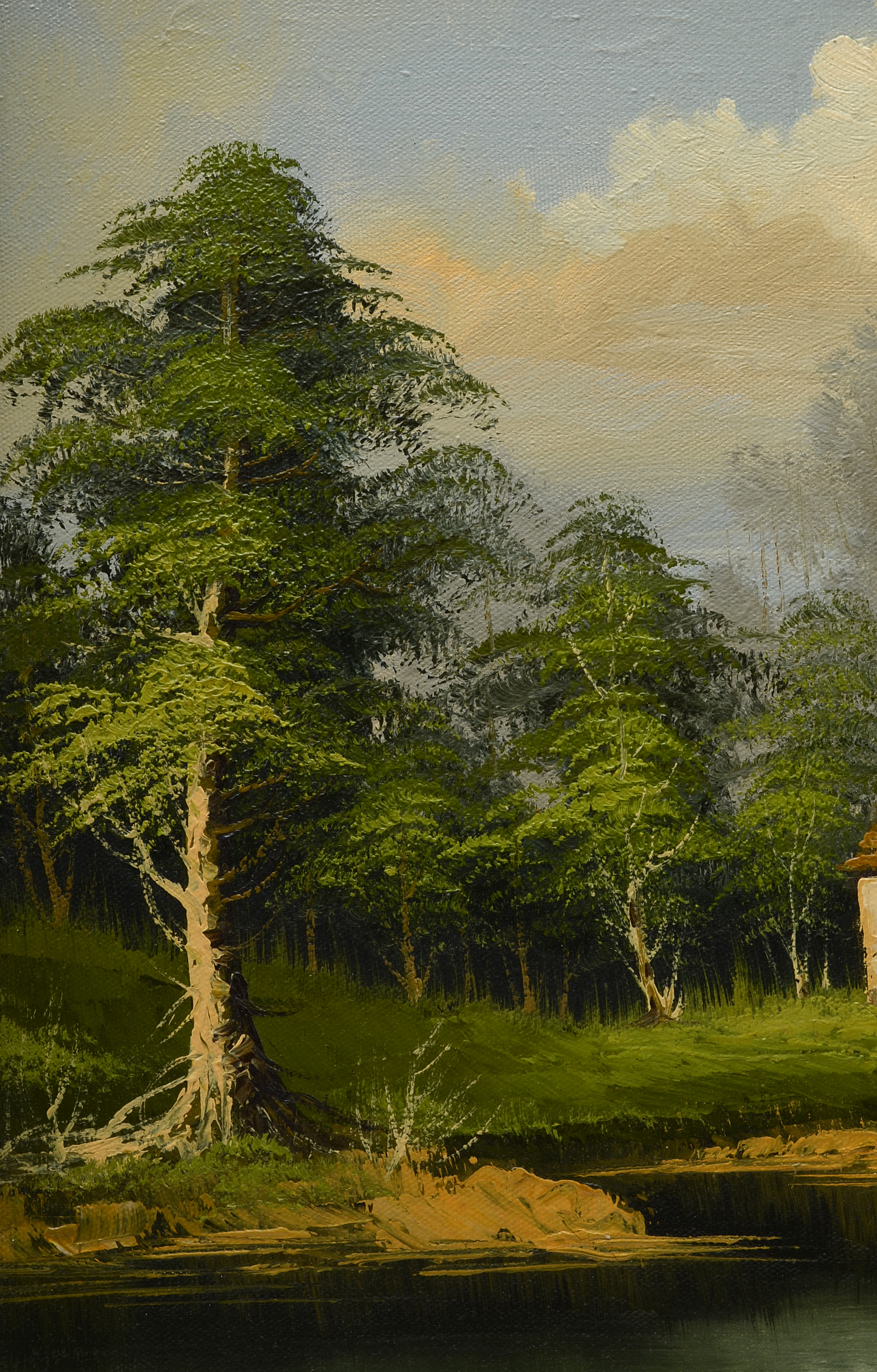 Brenner Oil Painting on Canvas of Pastoral Landscape