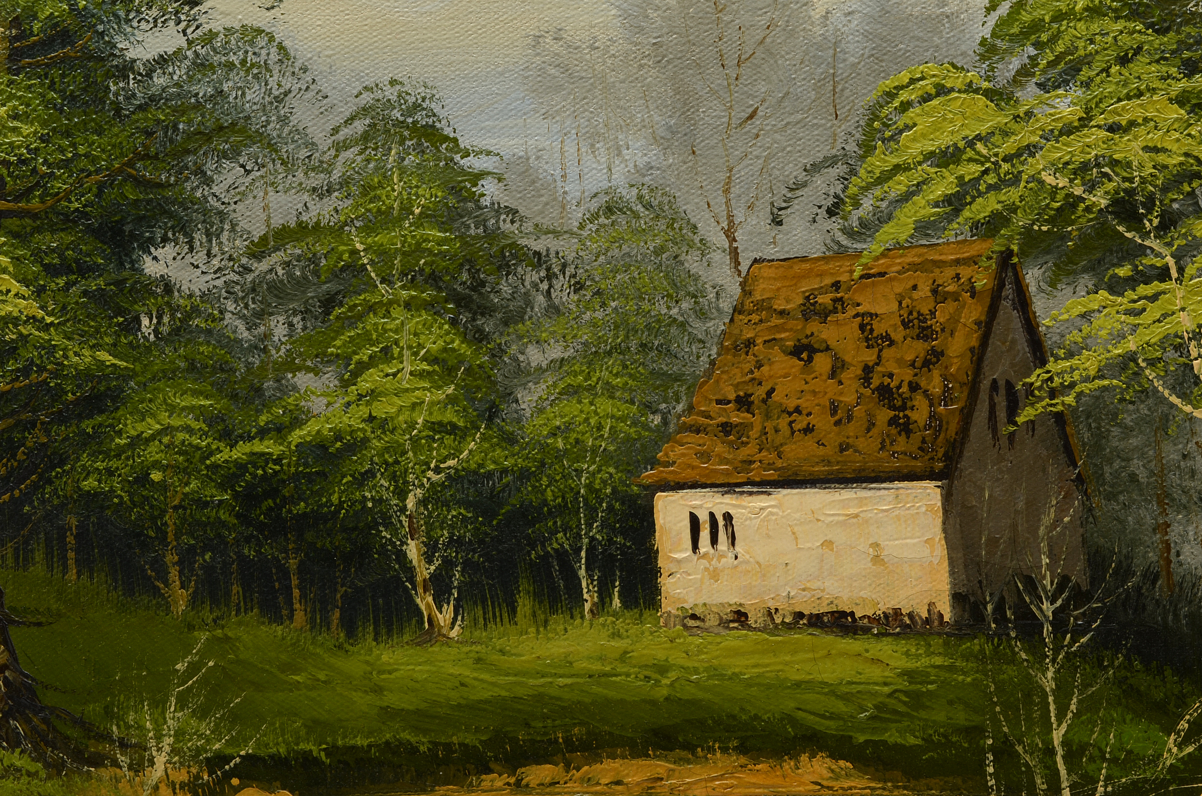 Brenner Oil Painting on Canvas of Pastoral Landscape