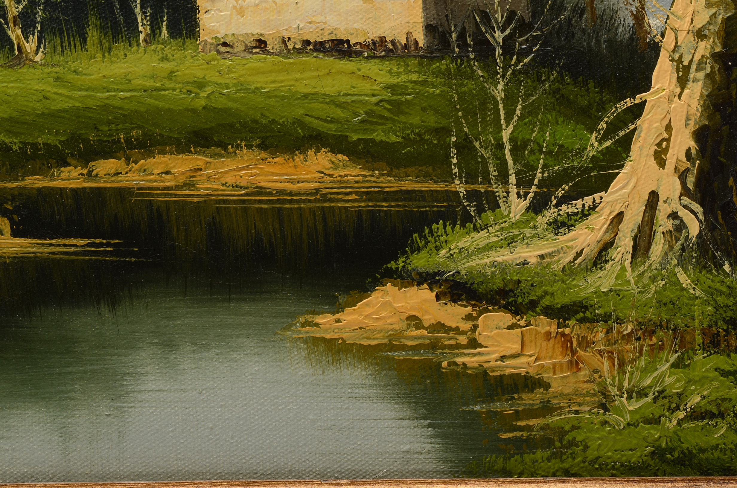 Brenner Oil Painting on Canvas of Pastoral Landscape