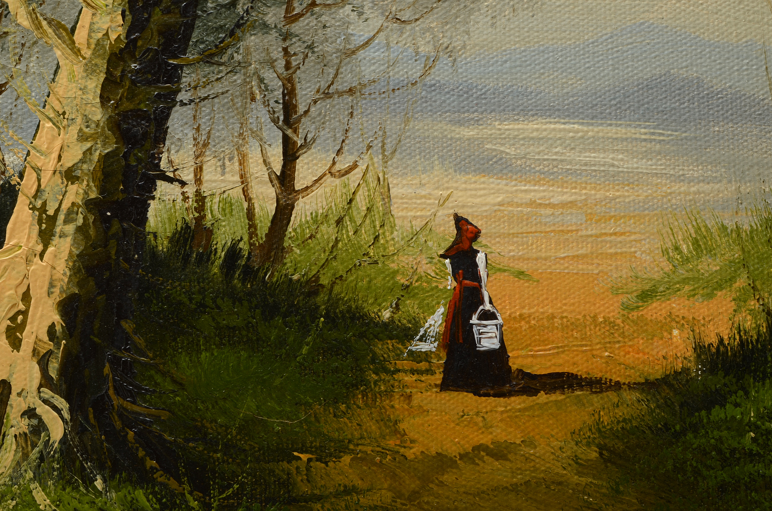 Brenner Oil Painting on Canvas of Pastoral Landscape