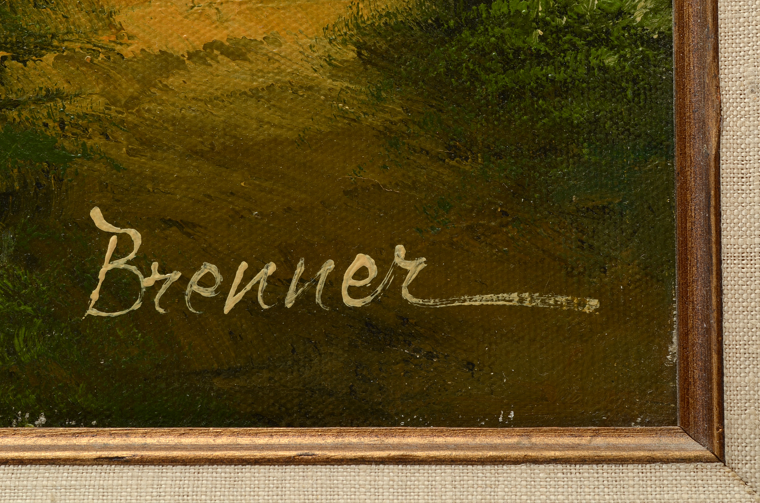 Brenner Oil Painting on Canvas of Pastoral Landscape