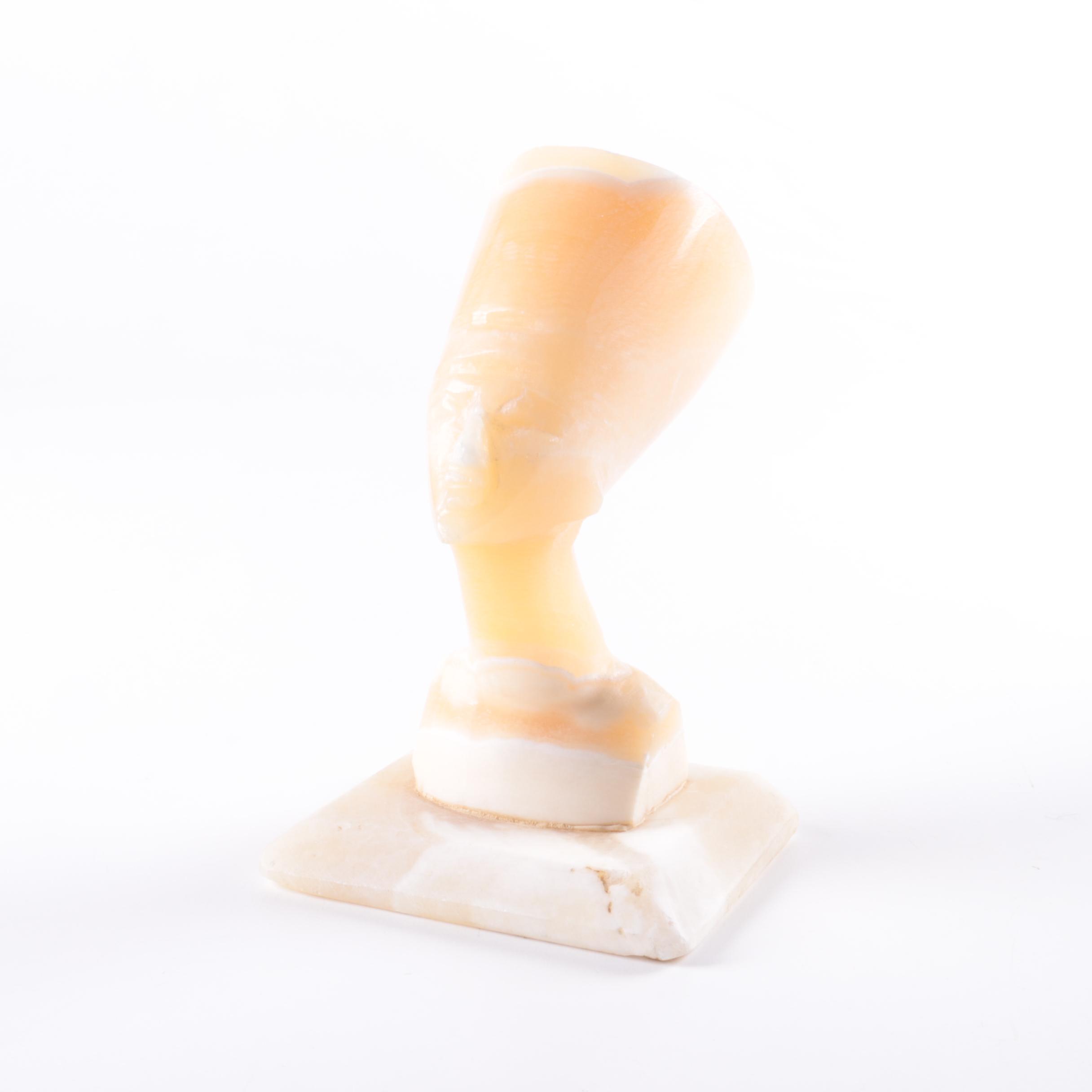 Egyptian Style Alabaster Bust of Nefertiti