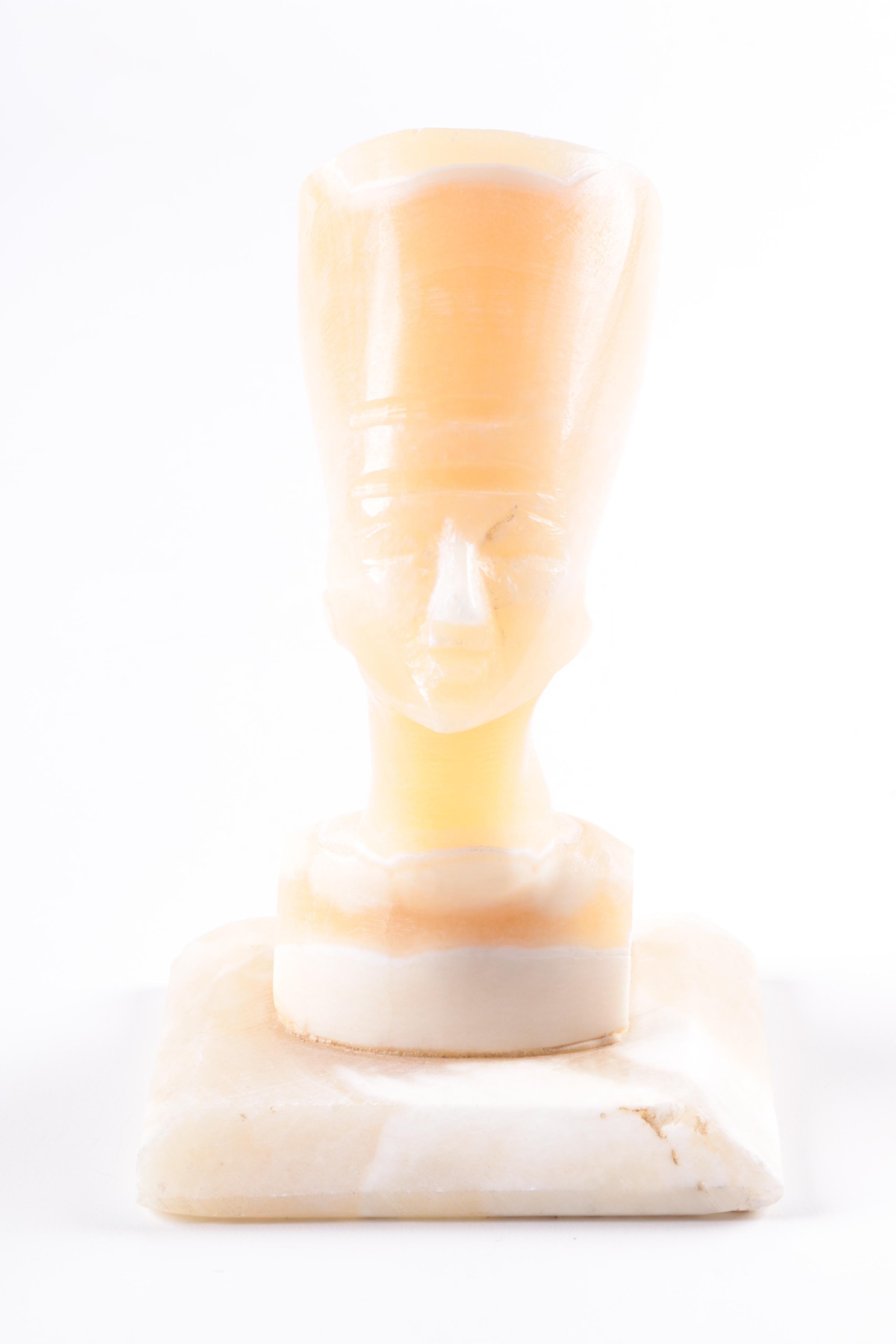 Egyptian Style Alabaster Bust of Nefertiti