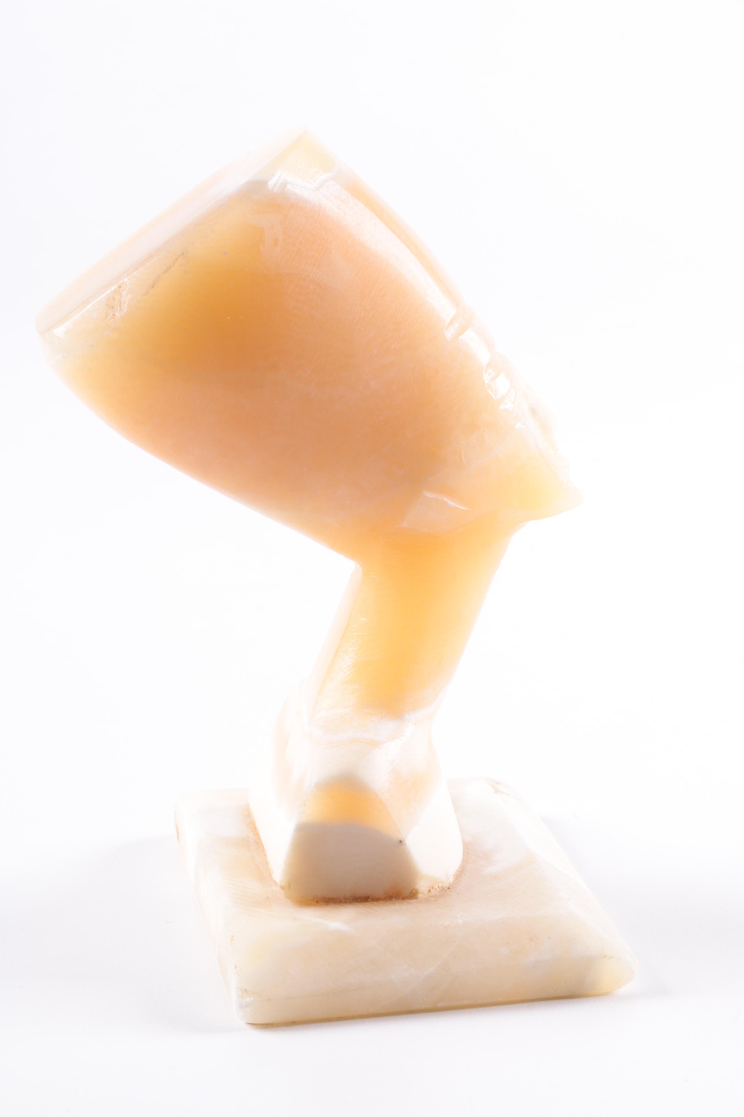 Egyptian Style Alabaster Bust of Nefertiti