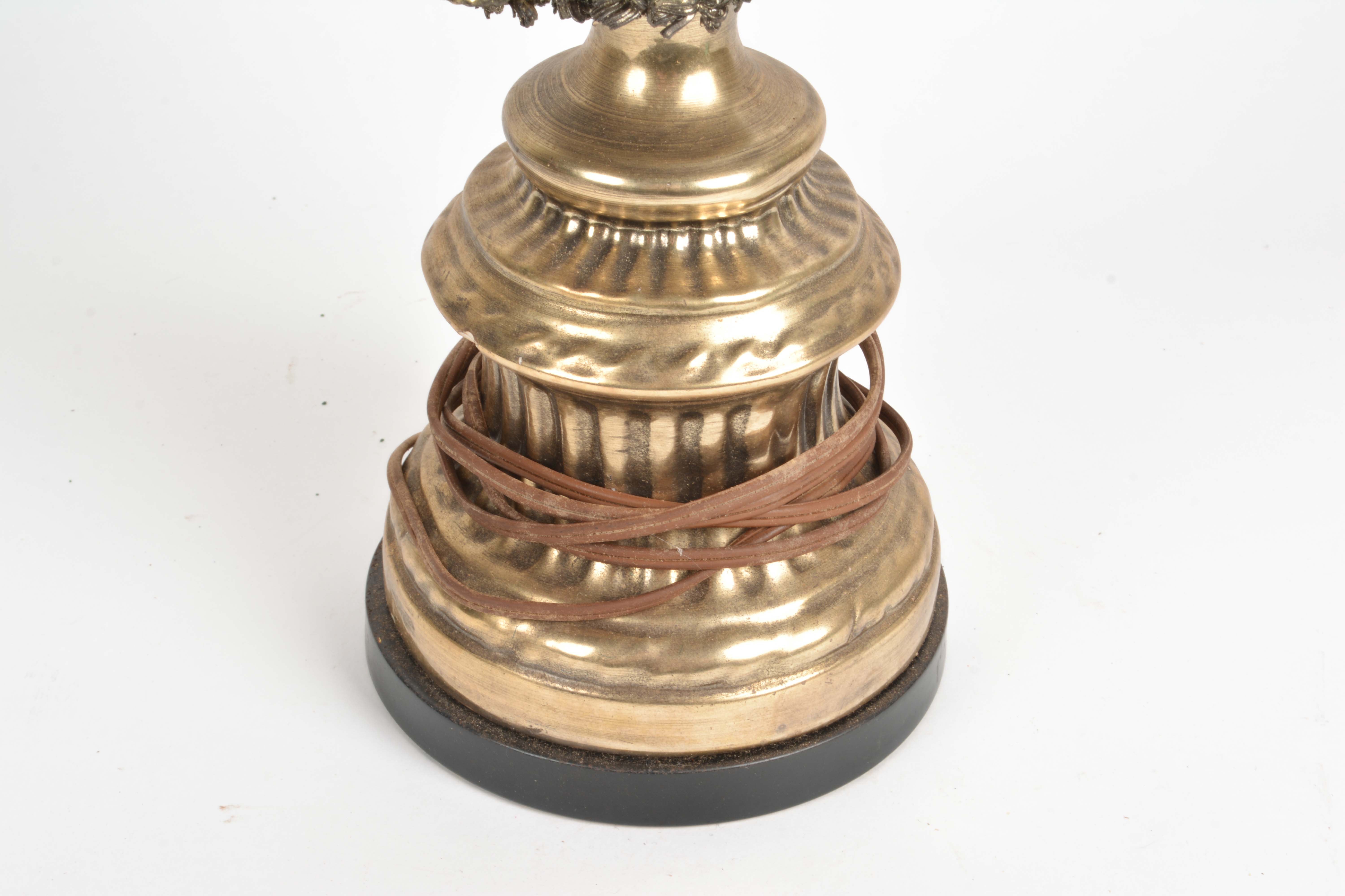 Vintage Brass Cherub Accent Lamp