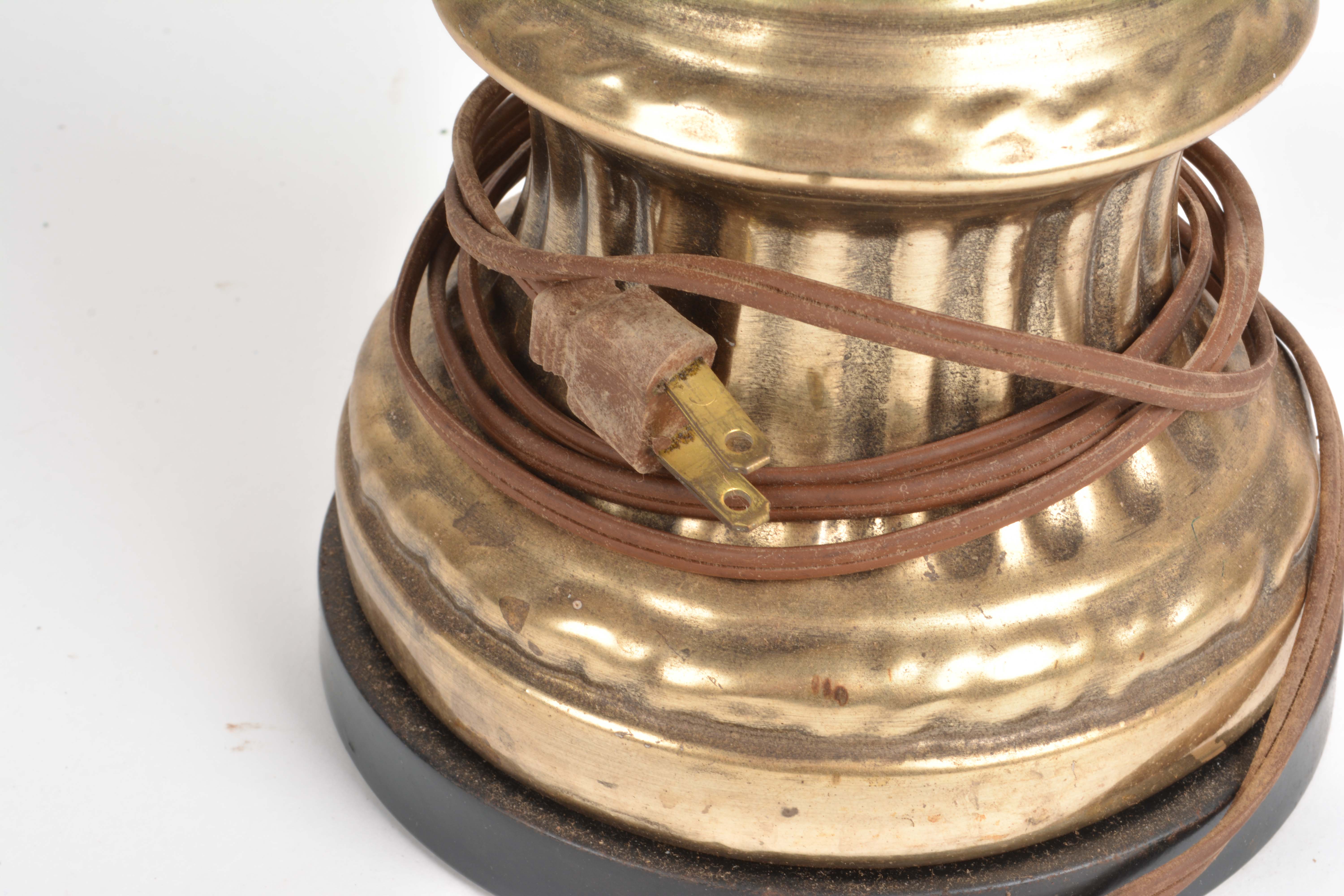 Vintage Brass Cherub Accent Lamp