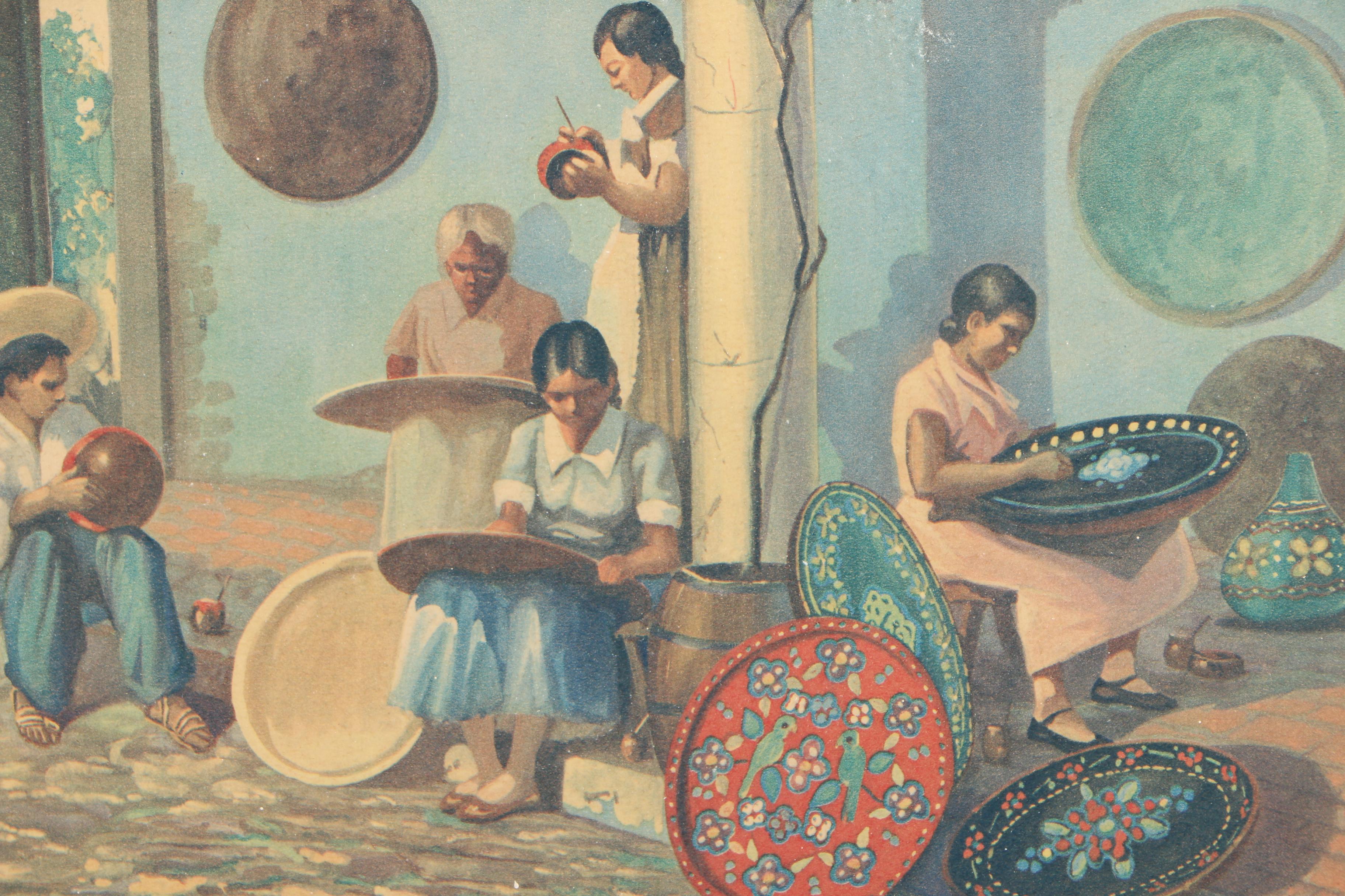 Vintage Reproduction Print After Oscar Strobel