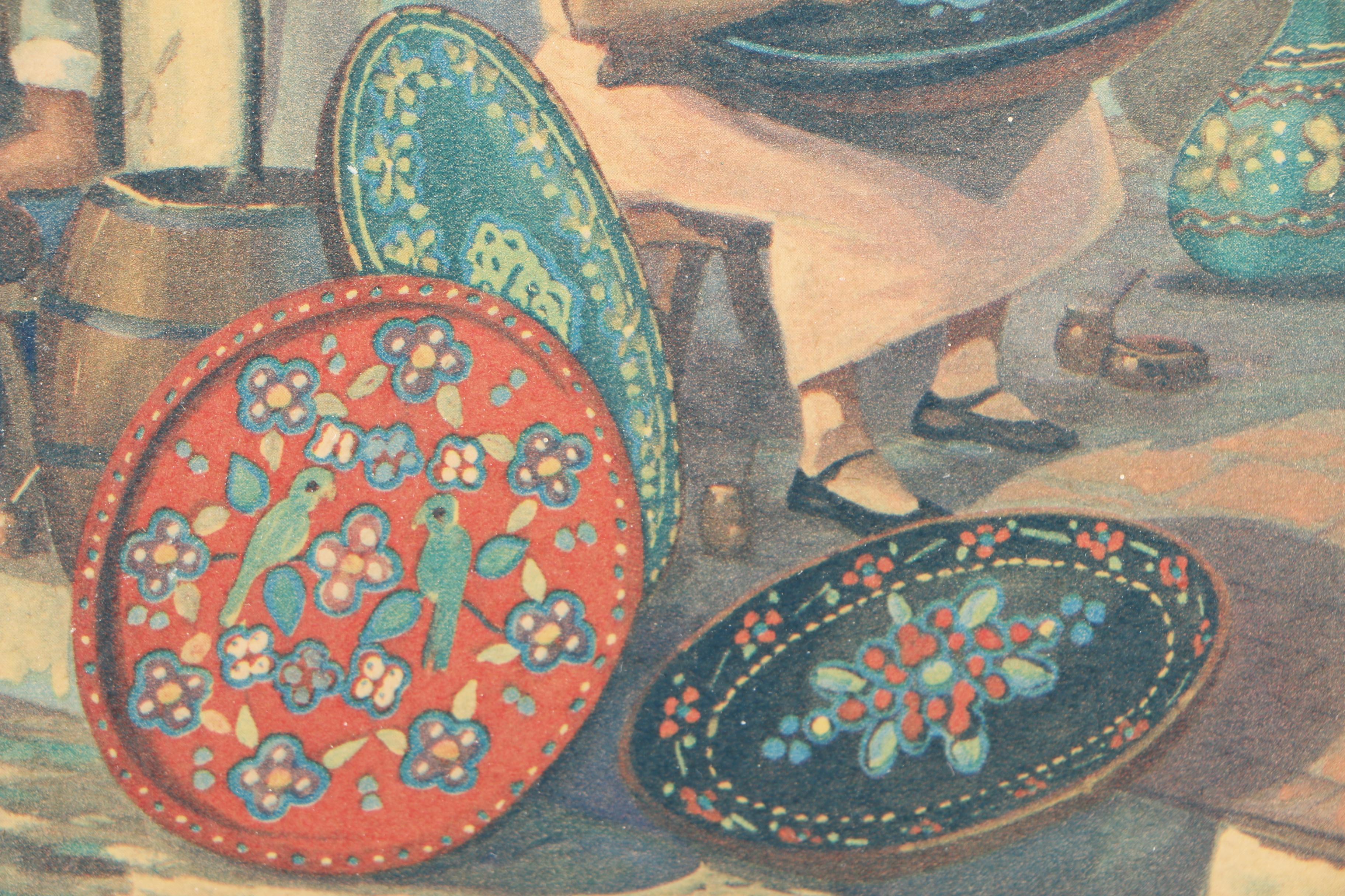 Vintage Reproduction Print After Oscar Strobel