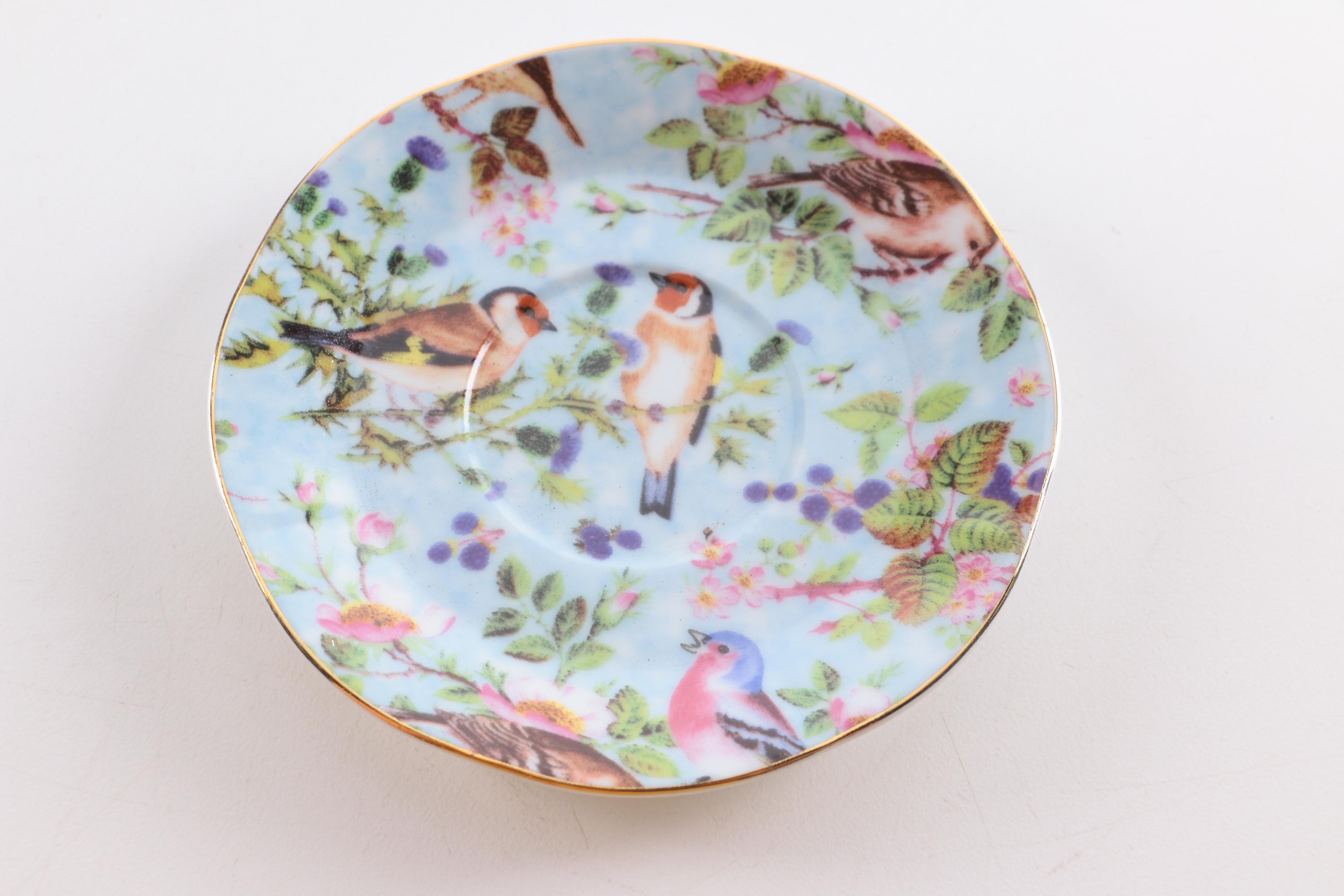 Jay & Sons Decorative Porcelain Demitasse Cups and Saucers