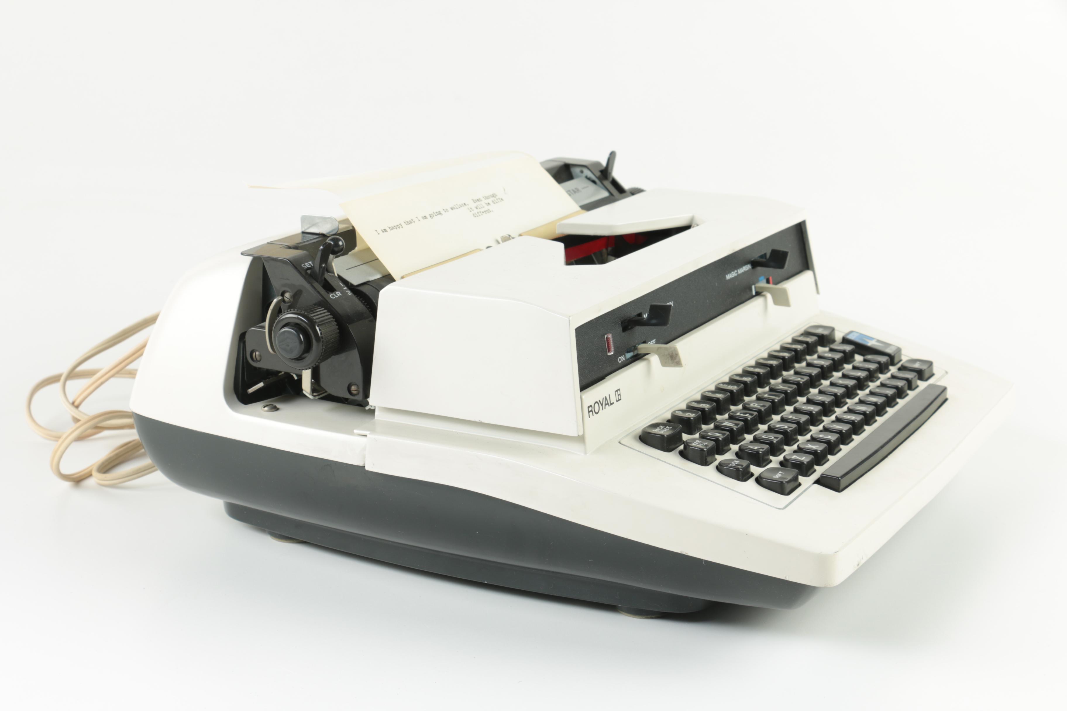 Circa 1970 Royal Jetstar Electric Typewriter