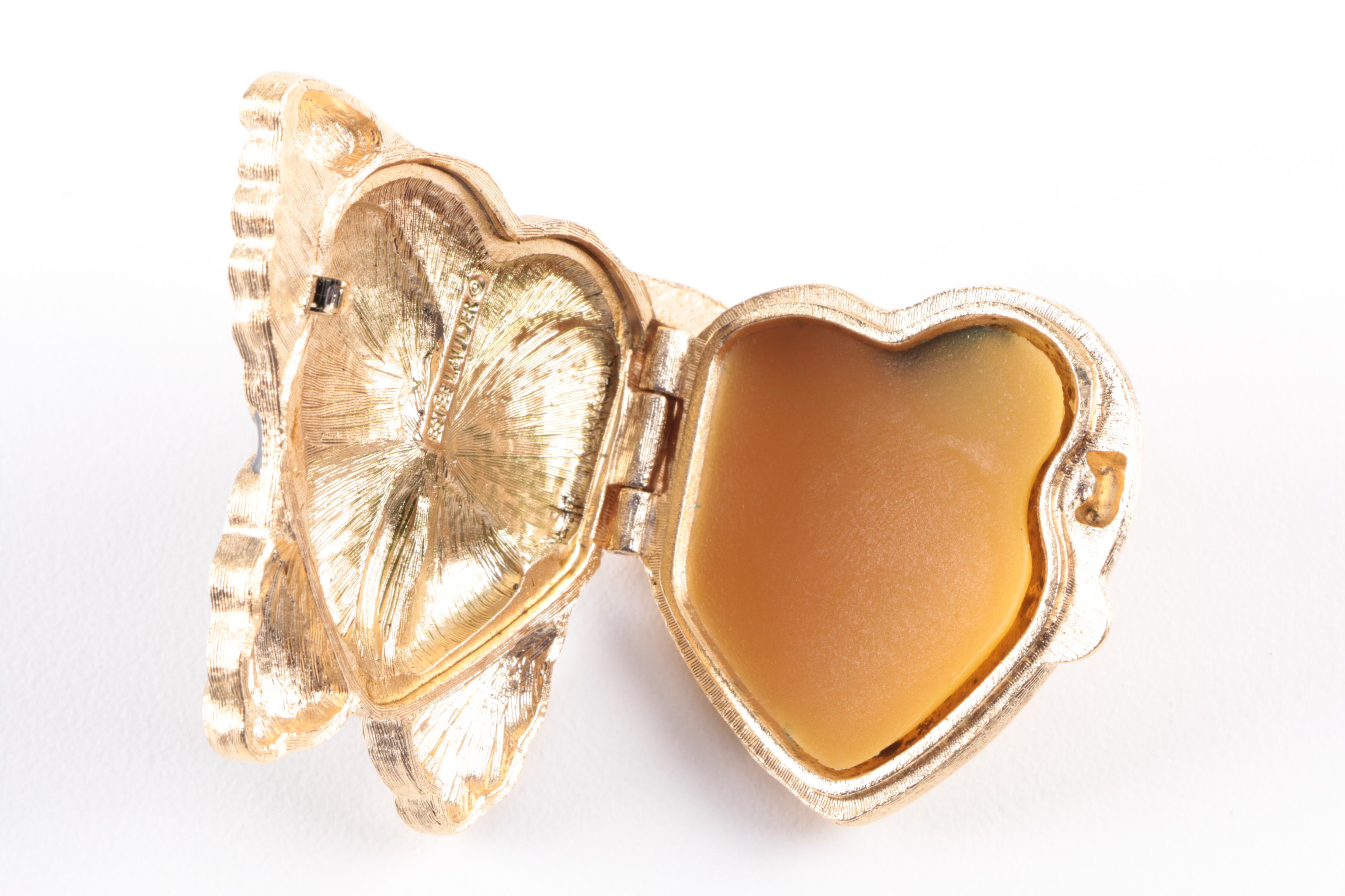 Vintage Estēe Lauder Solid Perfume Cases With Perfume and Headband