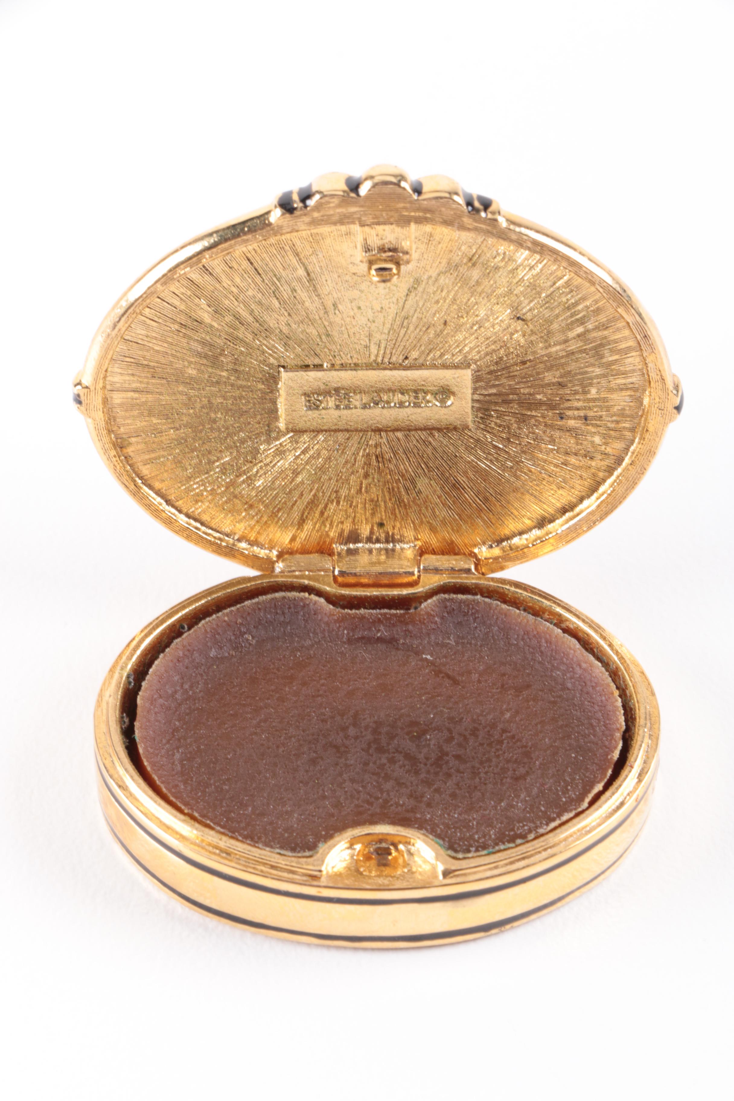 Vintage Estēe Lauder Solid Perfume Cases With Perfume and Headband