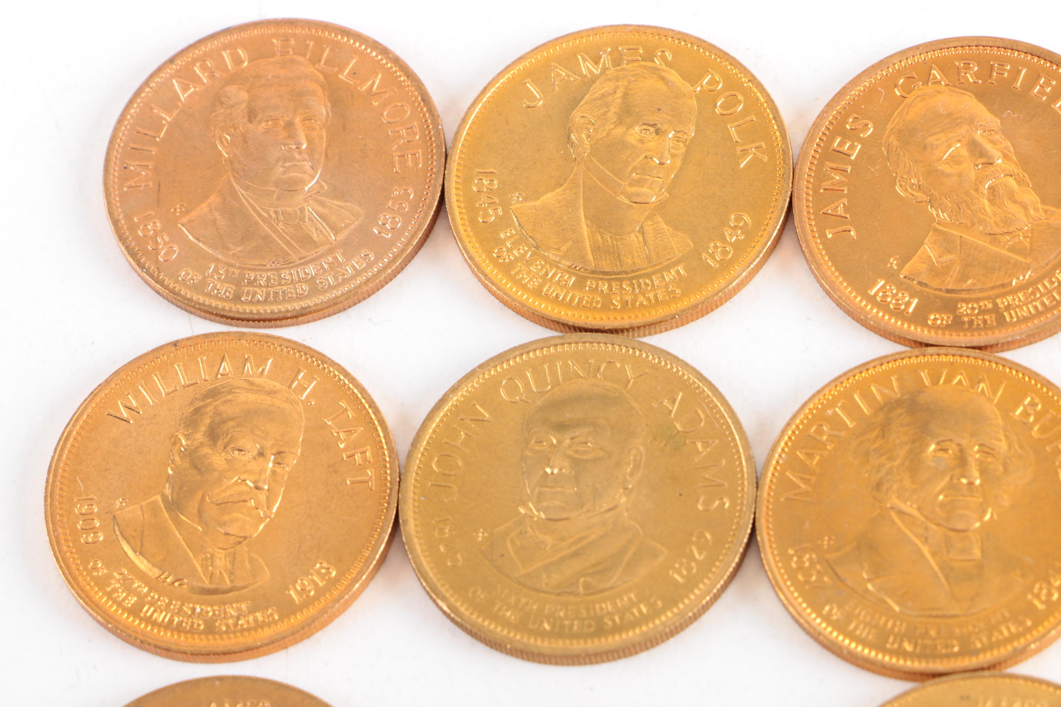 1968 Franklin Mint Issued Bronze Presidential Hall of Fame Medals