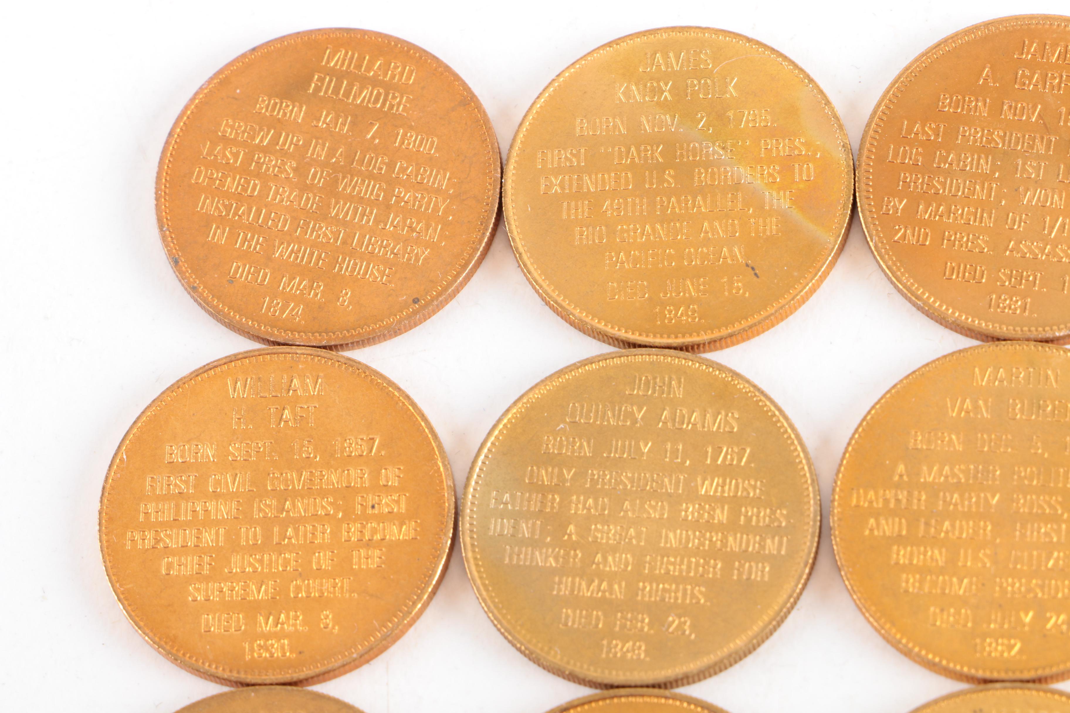 1968 Franklin Mint Issued Bronze Presidential Hall of Fame Medals