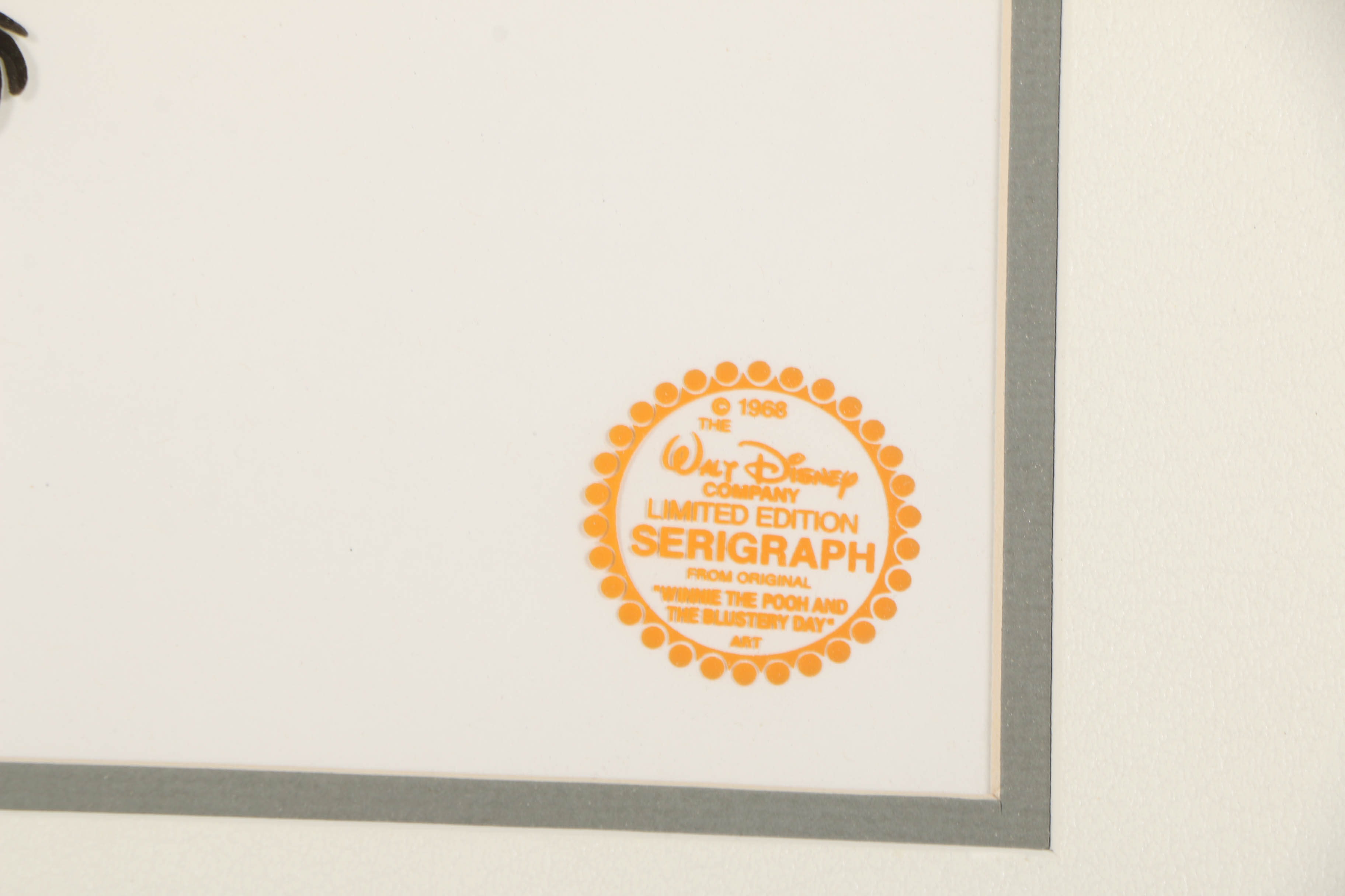 Disney Animation Sericel after Still from "Winnie the Pooh and the Blustery Day"