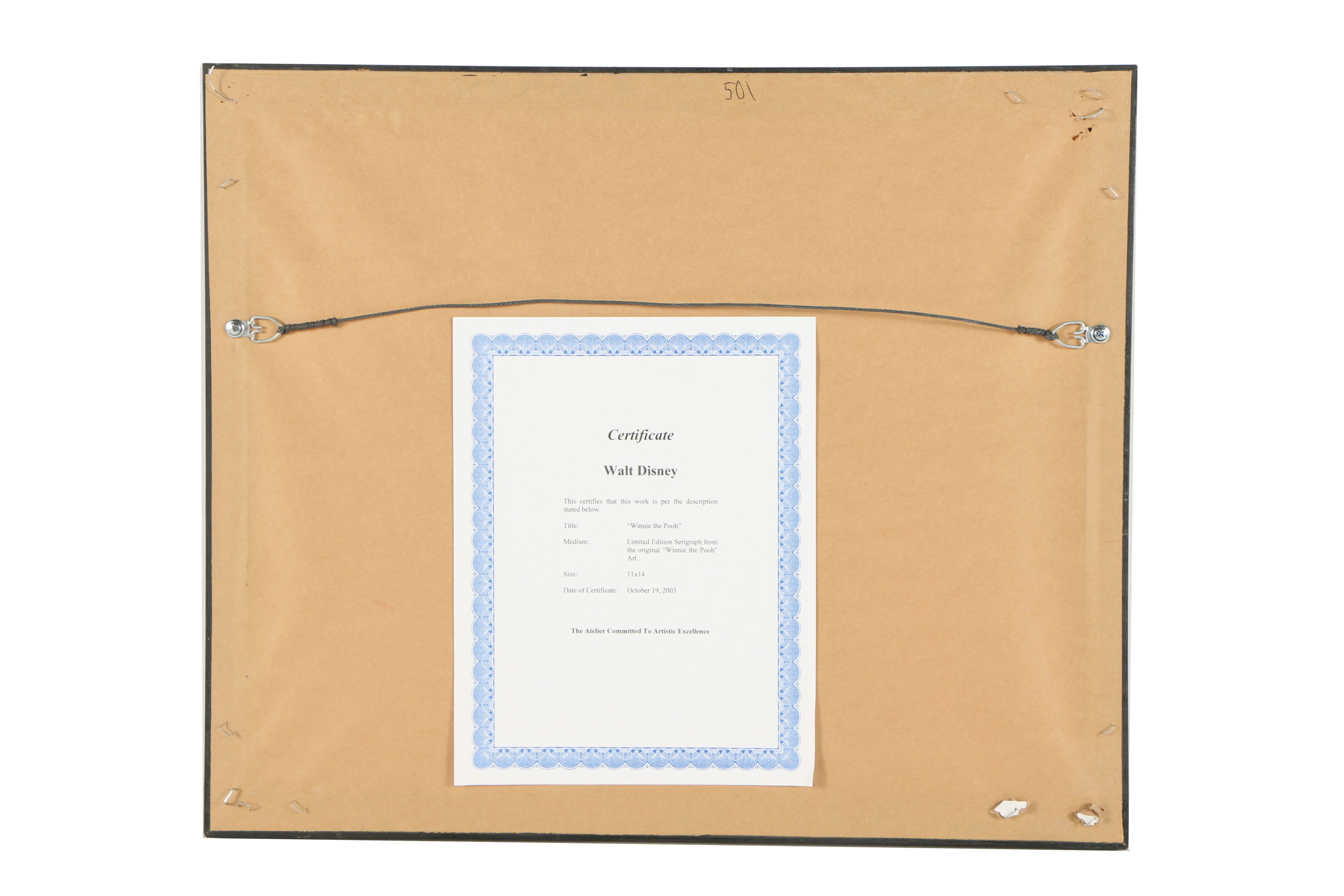 Disney Animation Sericel after Still from "Winnie the Pooh and the Blustery Day"