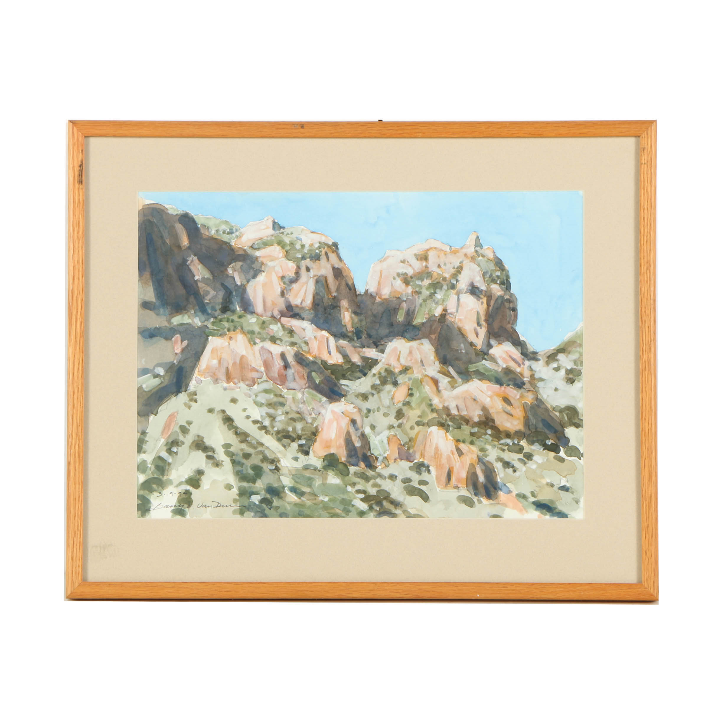 Barry Van Dusen Watercolor Painting "The Basin"