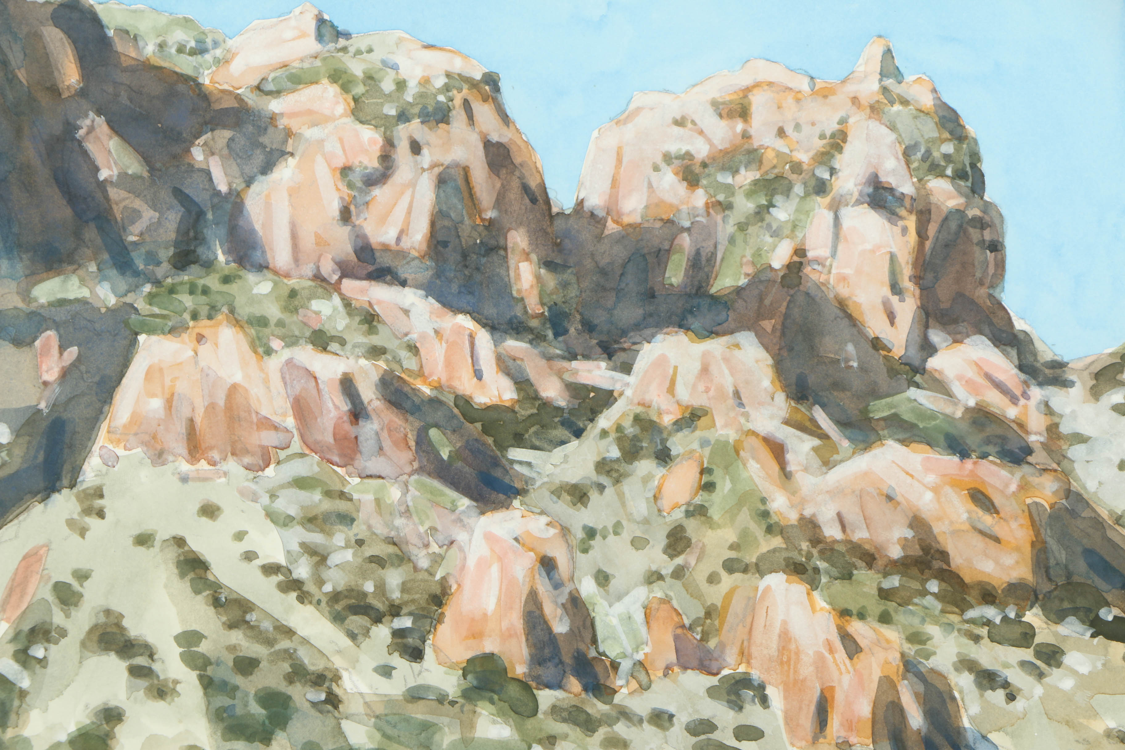 Barry Van Dusen Watercolor Painting "The Basin"