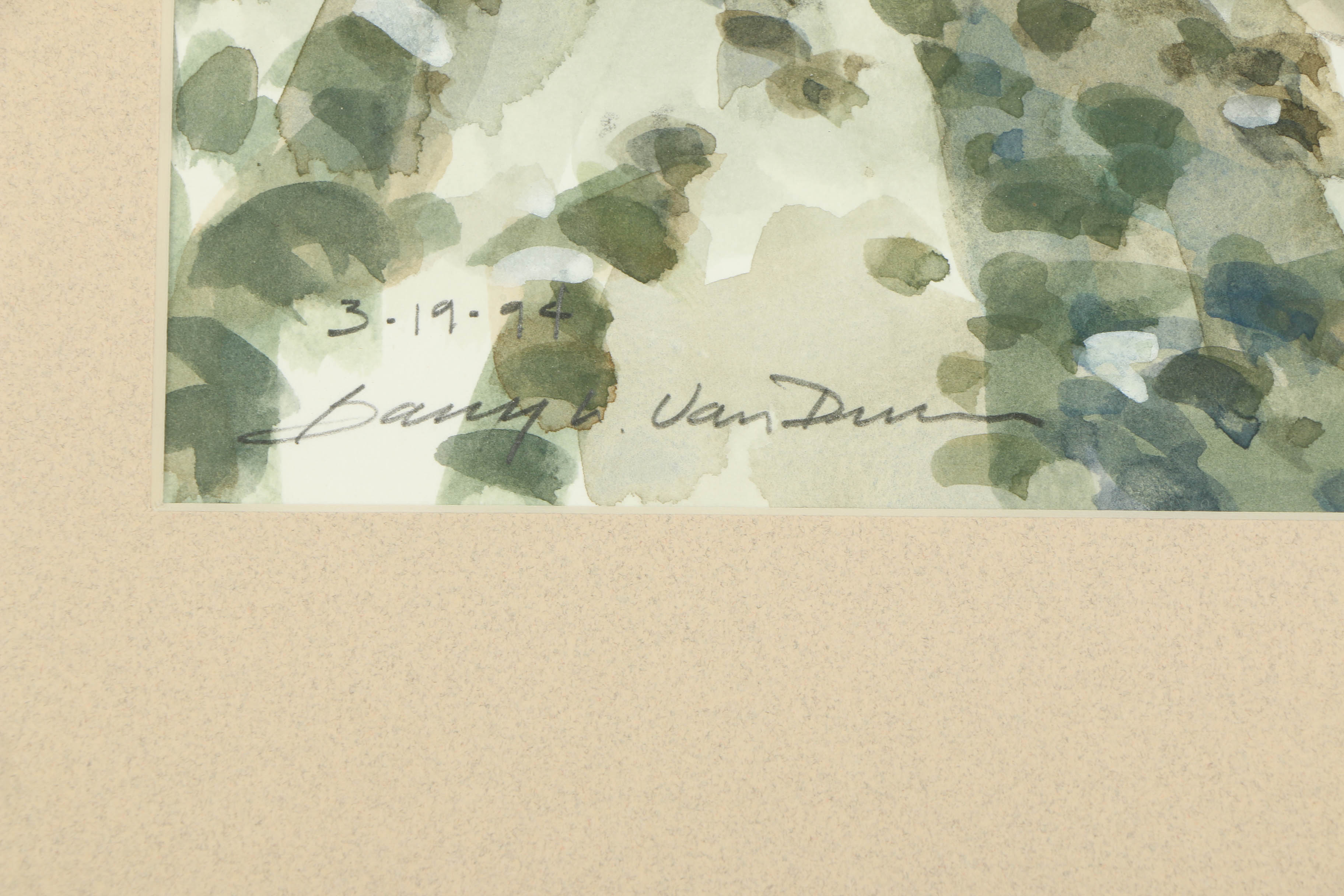 Barry Van Dusen Watercolor Painting "The Basin"