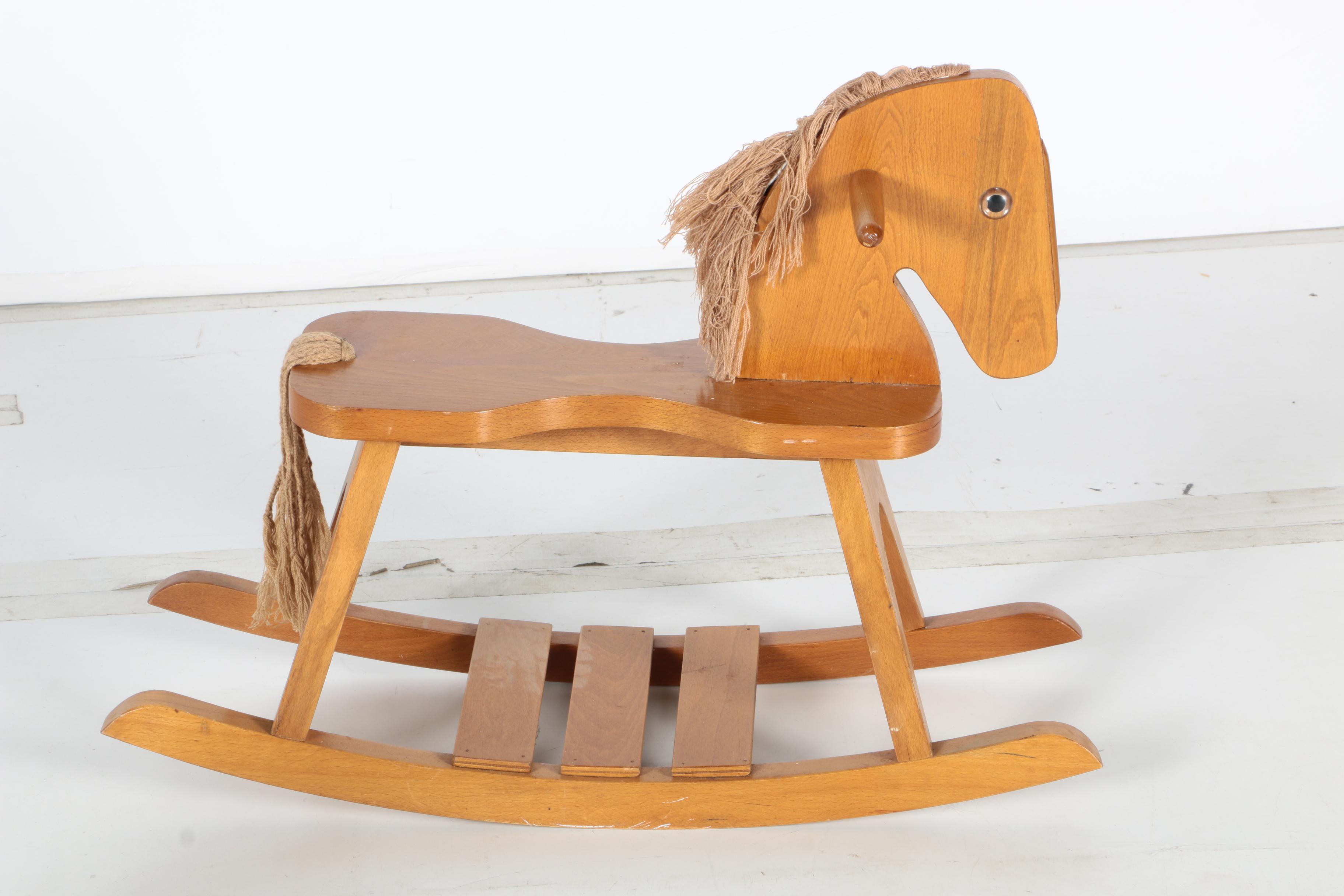 Fisher-Price Rocking Dog and Wooden Rocking Horse