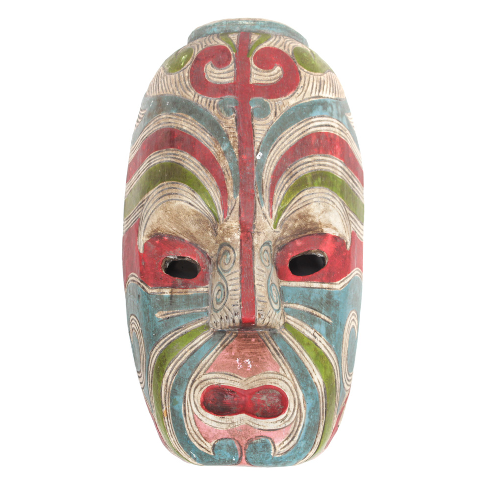 Vintage New Zealand Maori Folk Art Mask