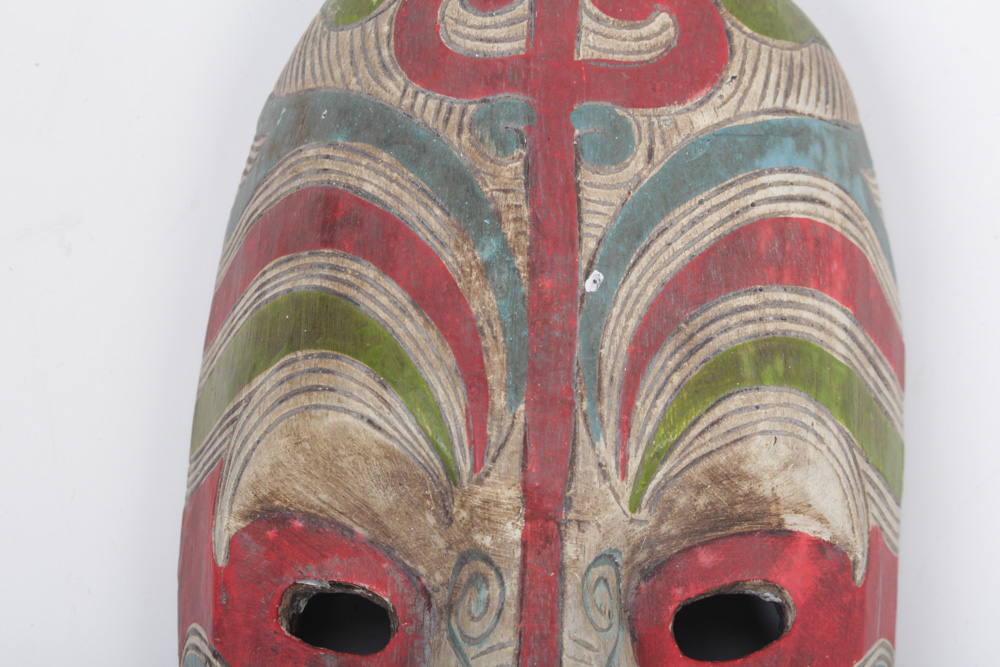 Vintage New Zealand Maori Folk Art Mask