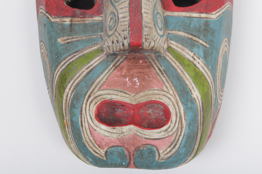 Vintage New Zealand Maori Folk Art Mask