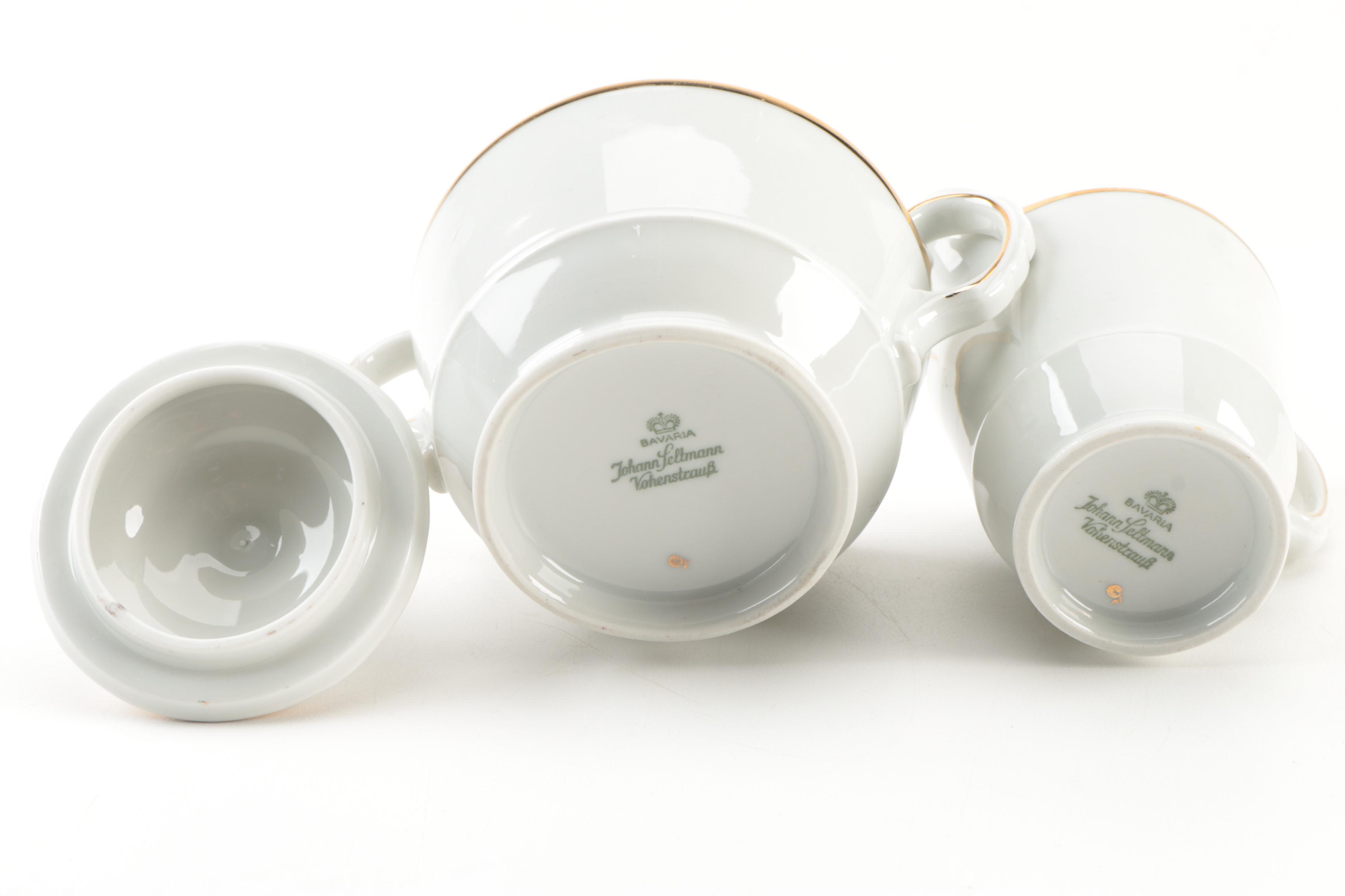 Johann Seltmann Porcelain Tea Service, Circa 1950