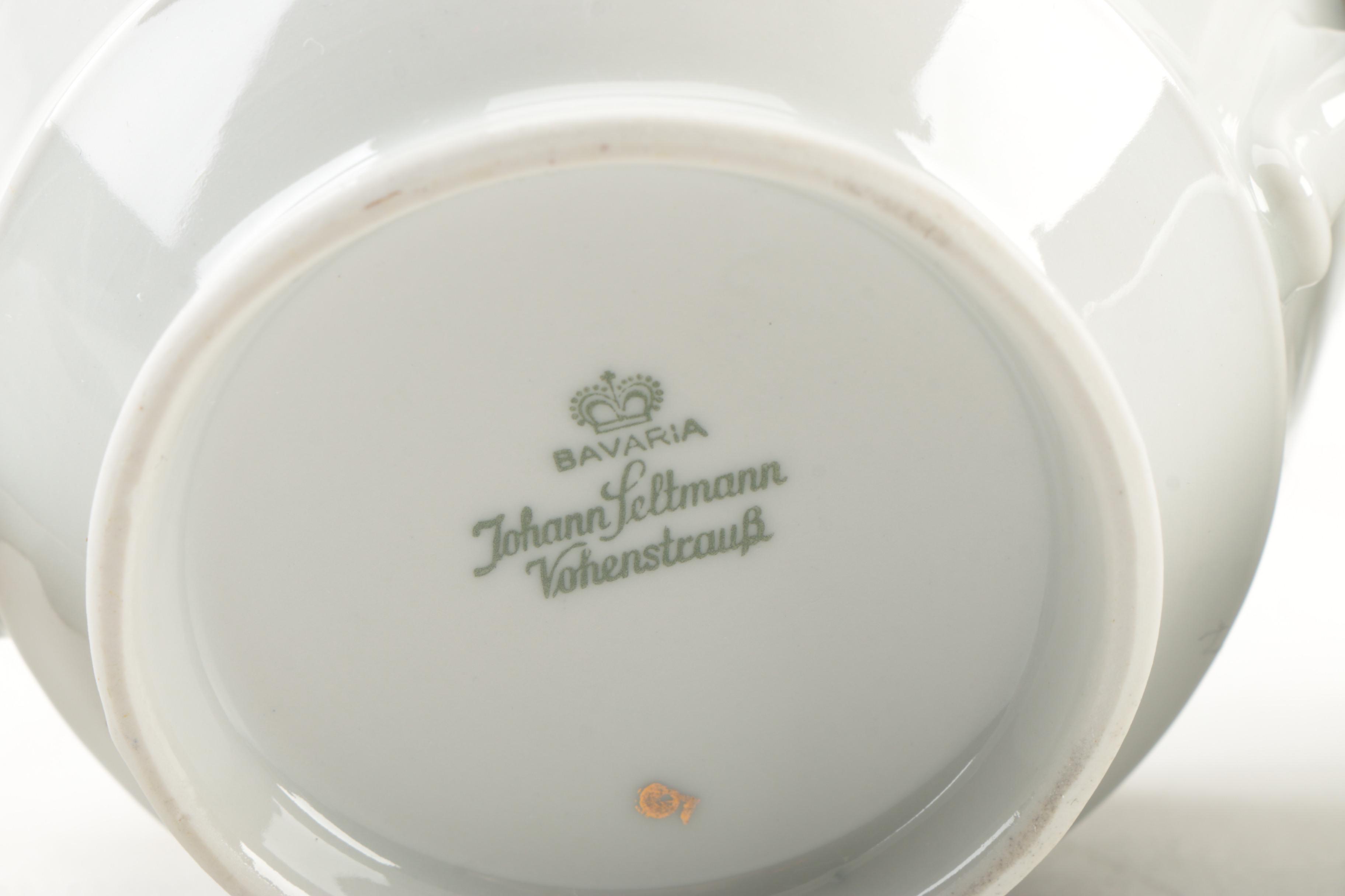 Johann Seltmann Porcelain Tea Service, Circa 1950