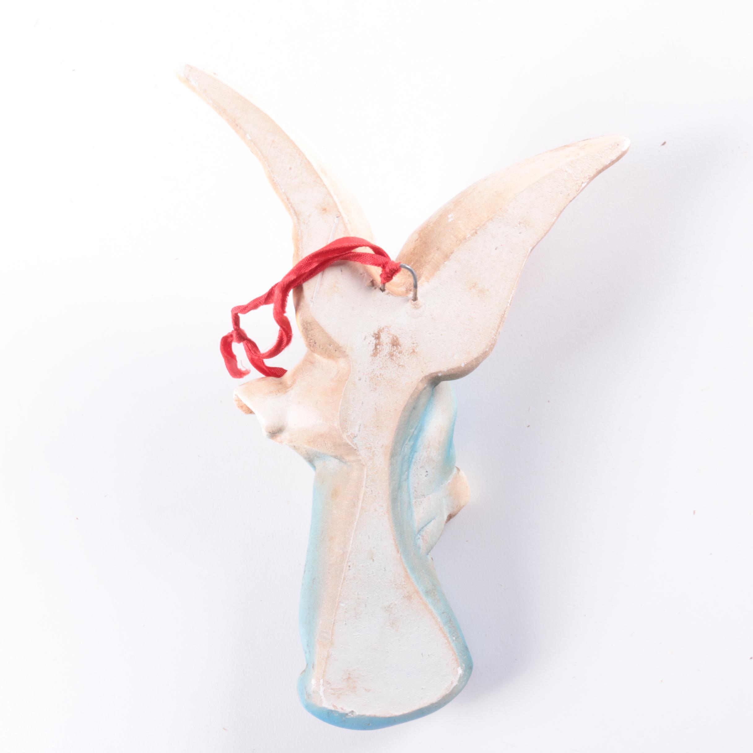 Vintage Hand-Painted Chalkware Nativity Set